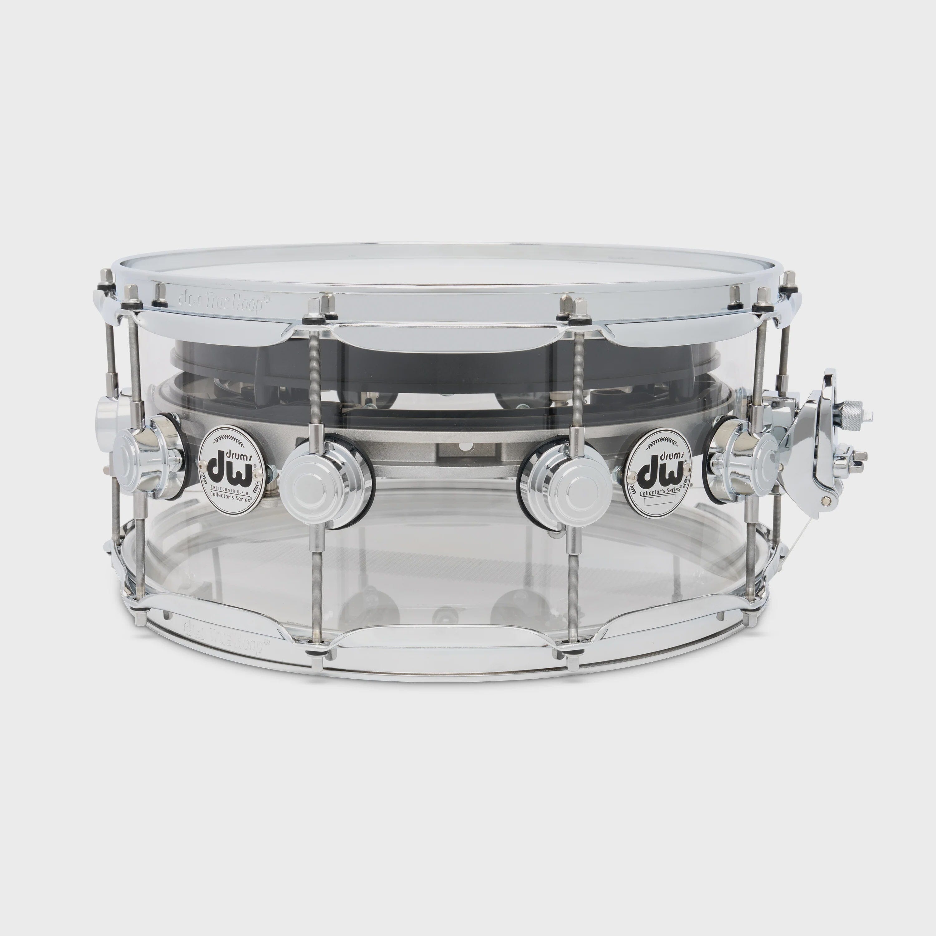 DW 14" Acrylic Snare Drum, Clear, w/ Zikit System (DRAC6514SSC135-ZK) NEW SNARE DRUMS DW 