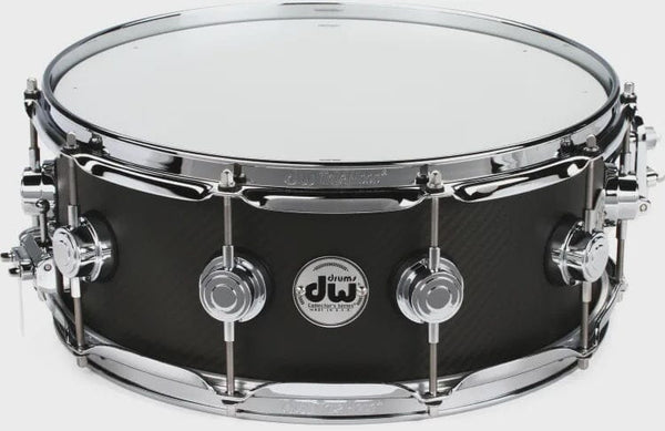 DW 5.5 x 14 Collector's Series Carbon Fiber Snare Drum, Chrome Hardware (DCMF15514SCX719) NEW SNARE DRUMS DW 