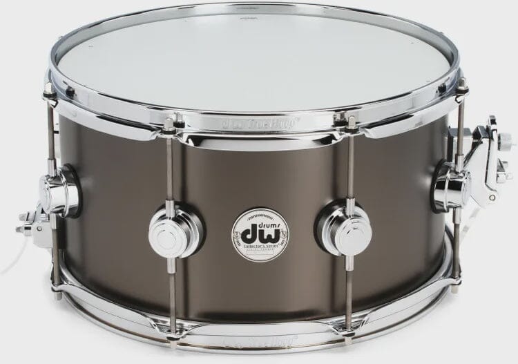 DW 7 x 13 Collector's Series Metal Brass Snare Drum, Satin Black (DCMR10713SCX710) NEW SNARE DRUMS DW 