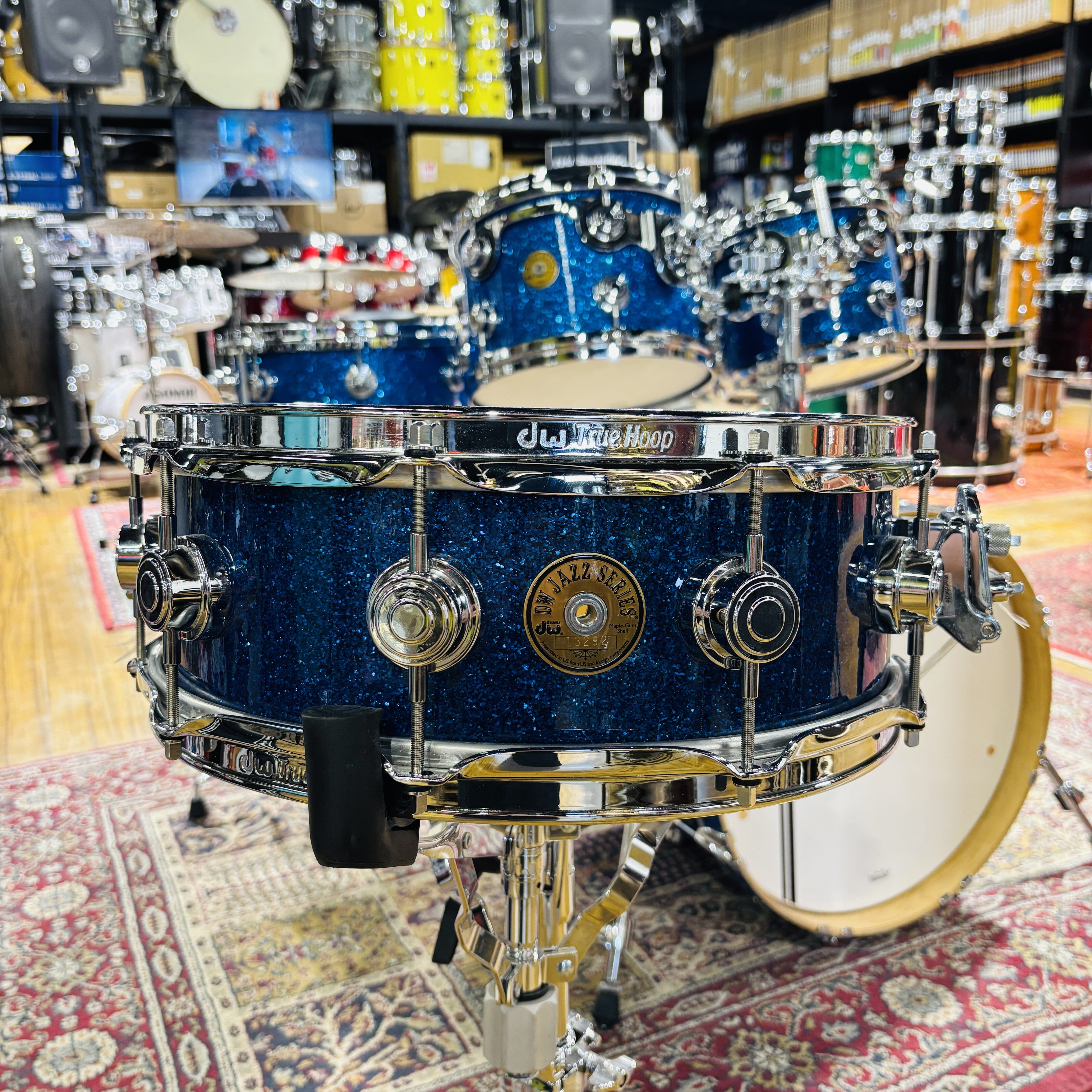 DW Blue Glass Jazz Series Snare 5 x 14 USED SNARE DRUMS DW 