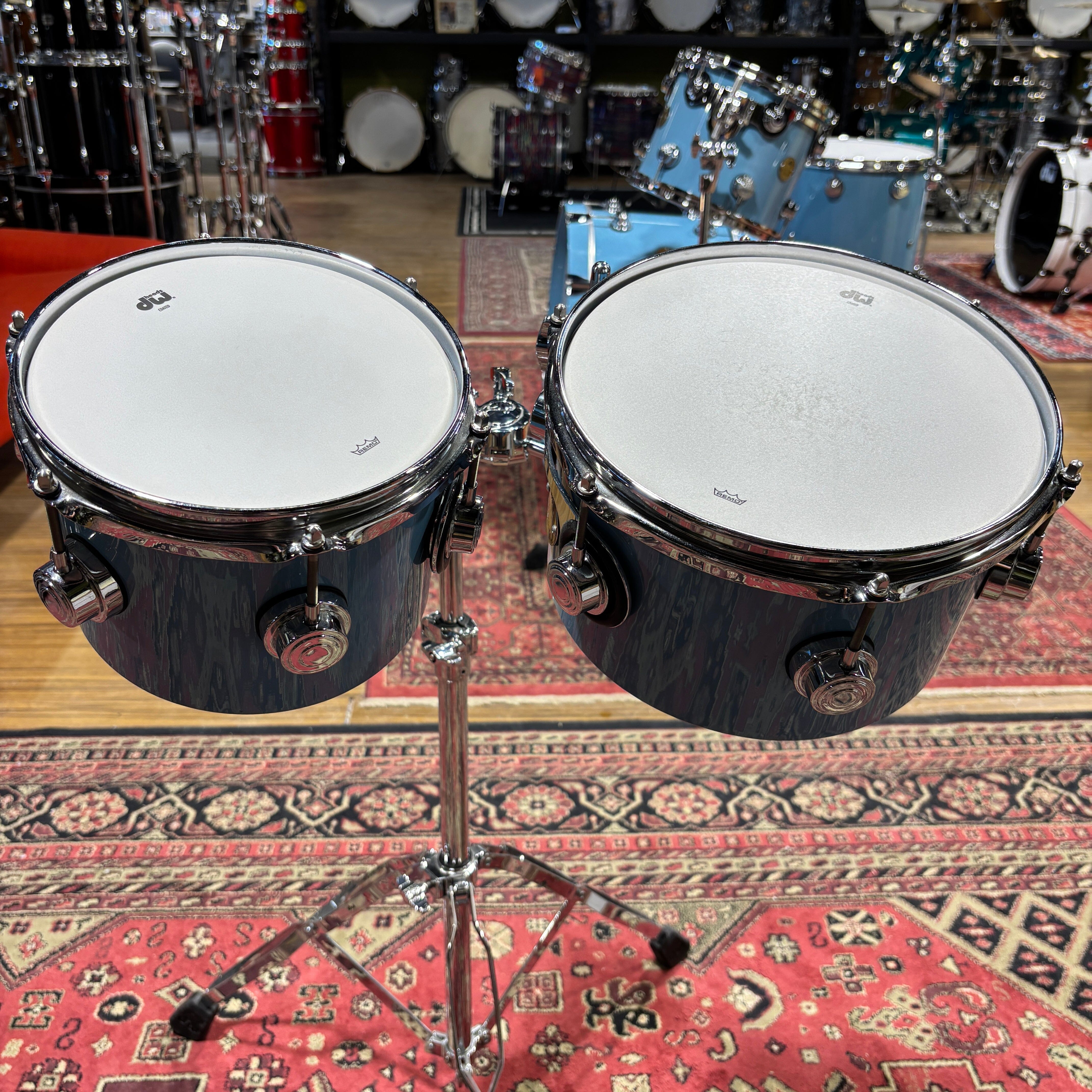 DW Collectors Jazz Series Concert Toms 8" & 10" Sky Blue USED DRUM KIT DW 