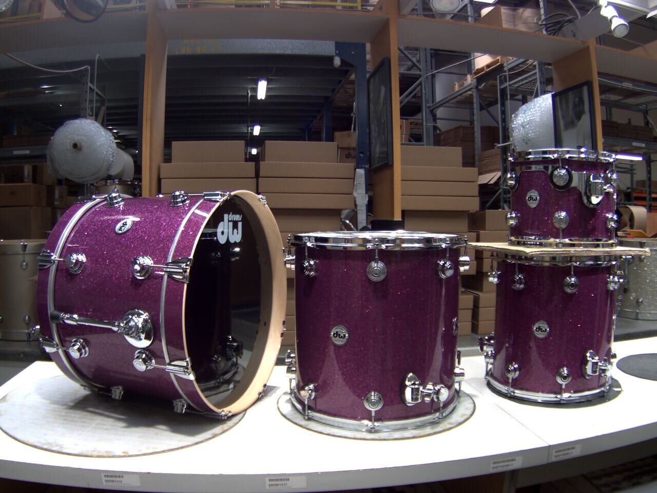 DW Collector's Series 4-piece Shell Pack, Purple Glass, Collectors NEW DRUM KIT DW 