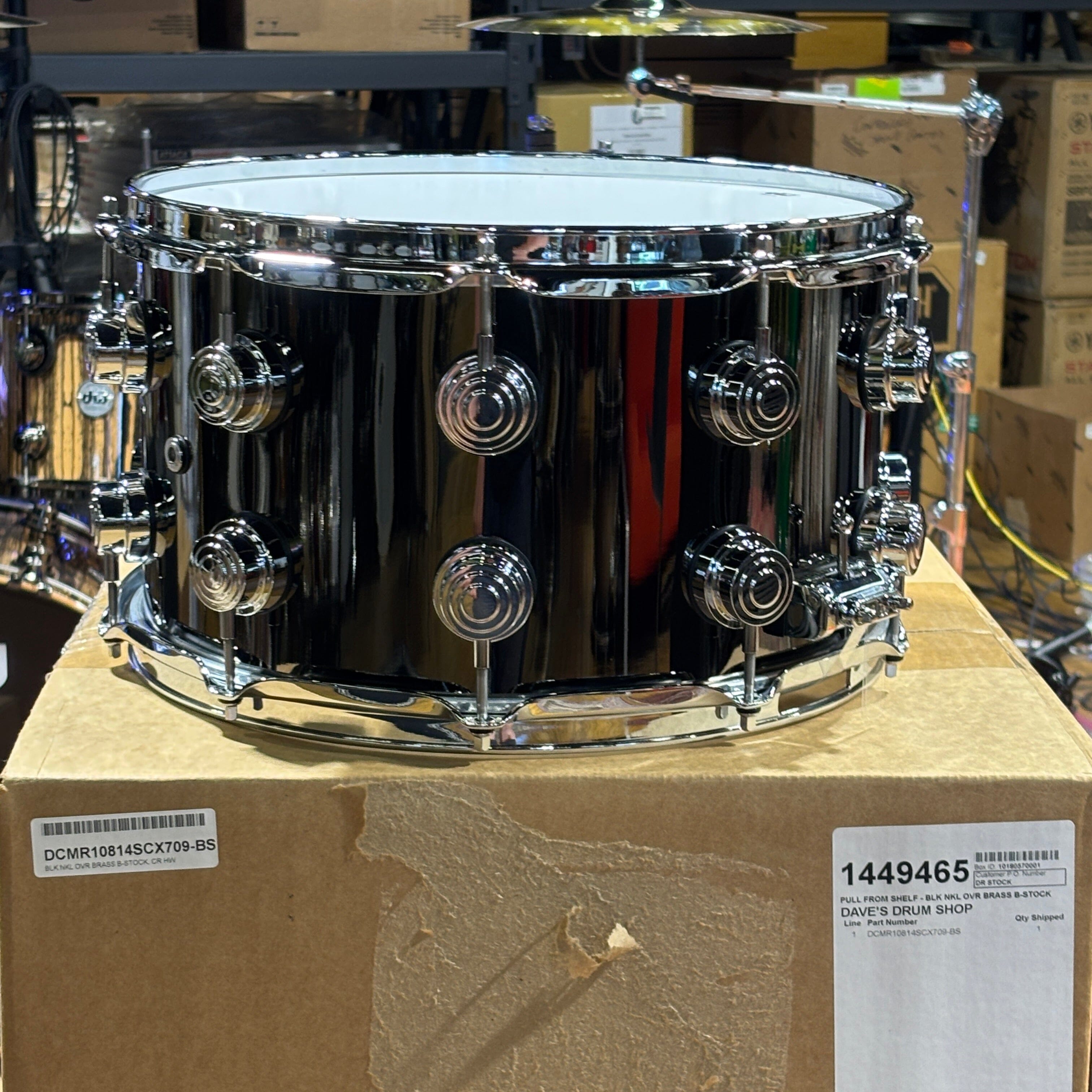 DW Collector’s Series 8x14 Black Nickel Over Brass Snare — B-Stock Snare Drum DW 