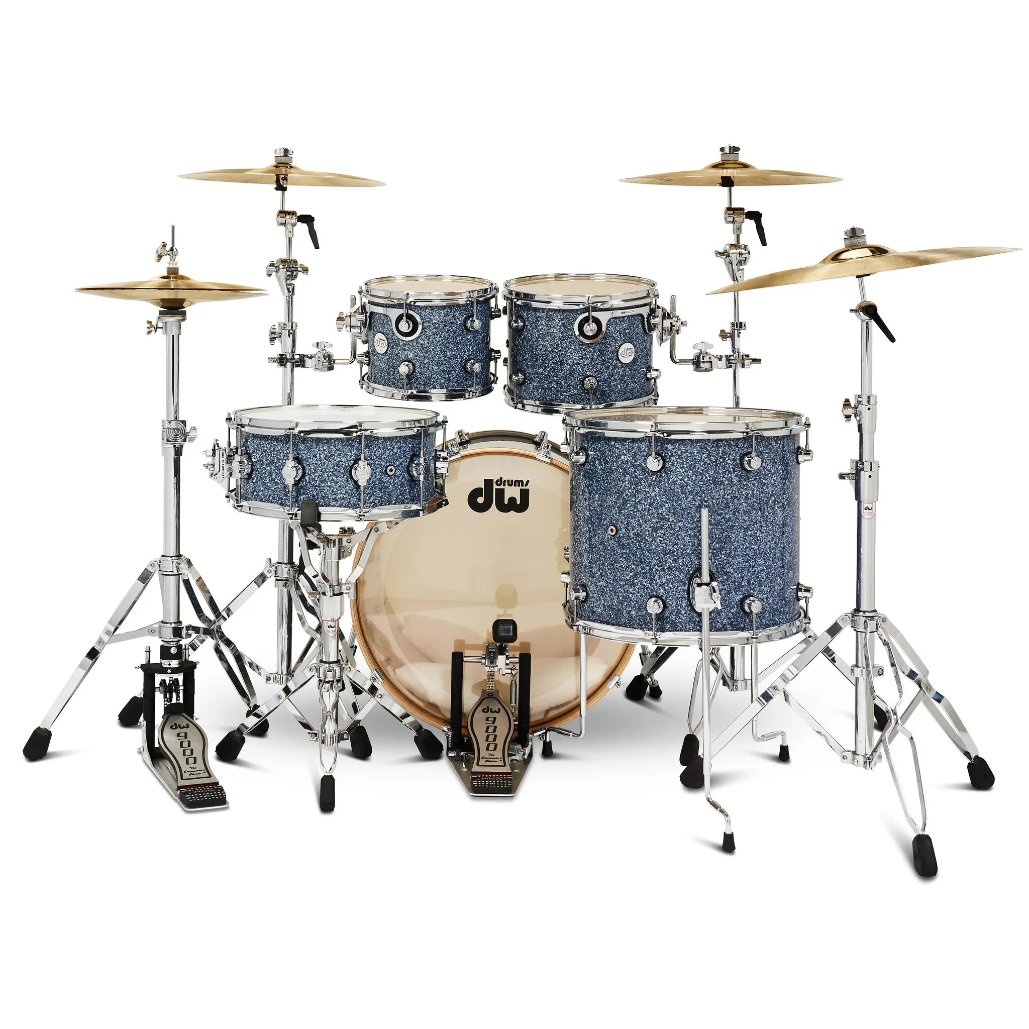 DW Design 4-Piece Kit, Blue Granite Limited Edition Finish (DDFP2214BG) NEW DRUM KIT DW 