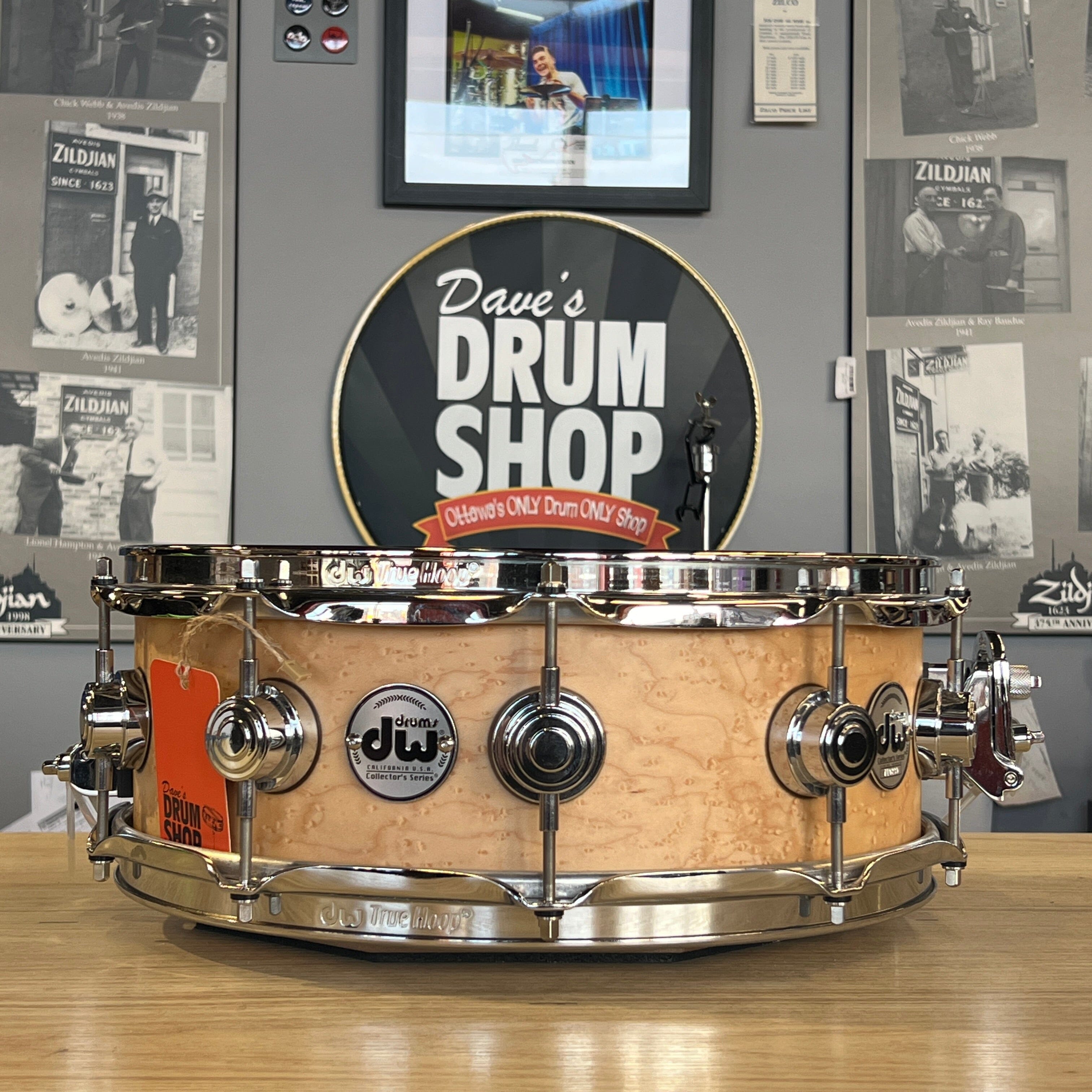 DW Exotic Snare 5 x 14 Birdseye Maple Jazz Shell USED SNARE DRUMS DW 