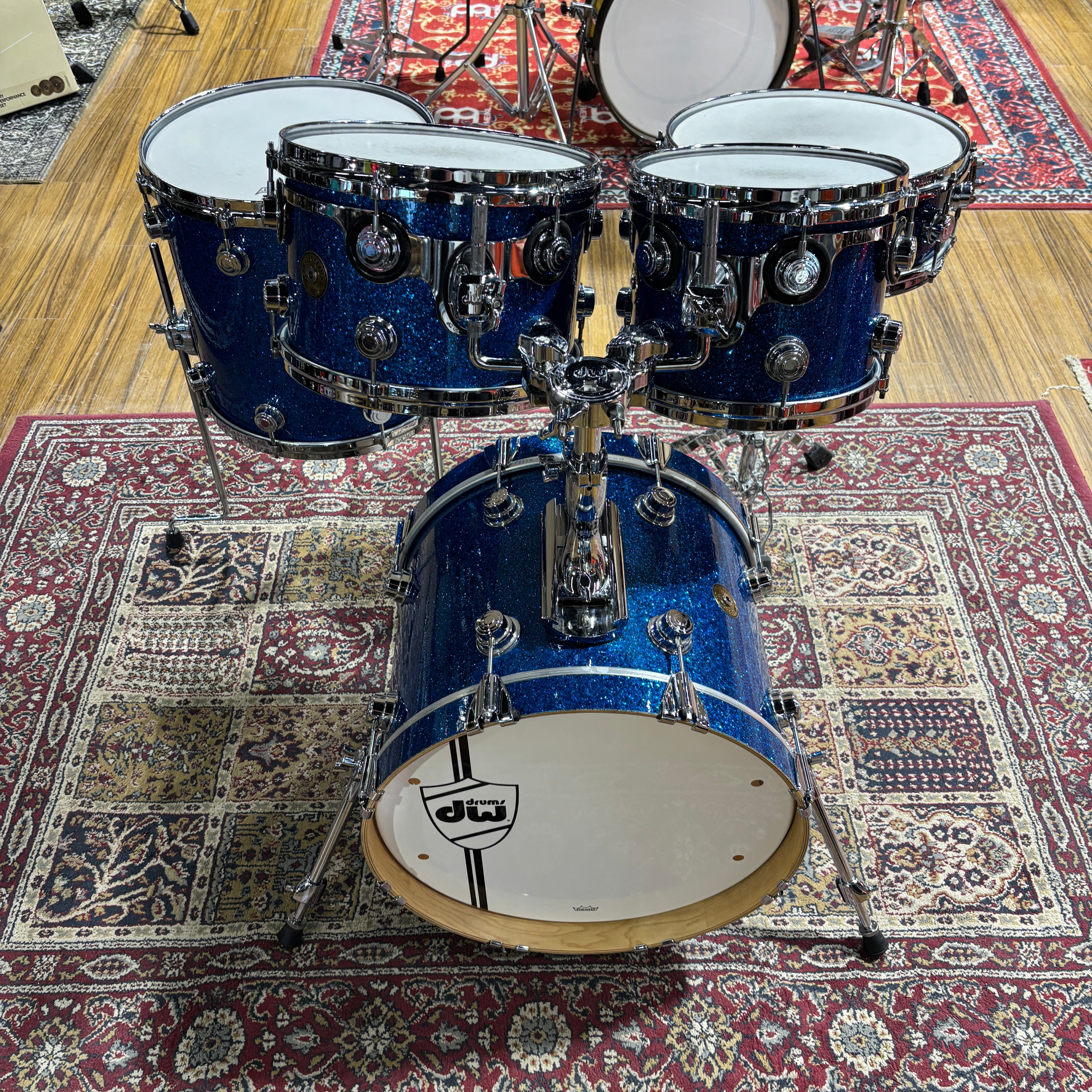DW Jazz Series 18/10/12/14 Blue Glass USED DRUM KIT DW 