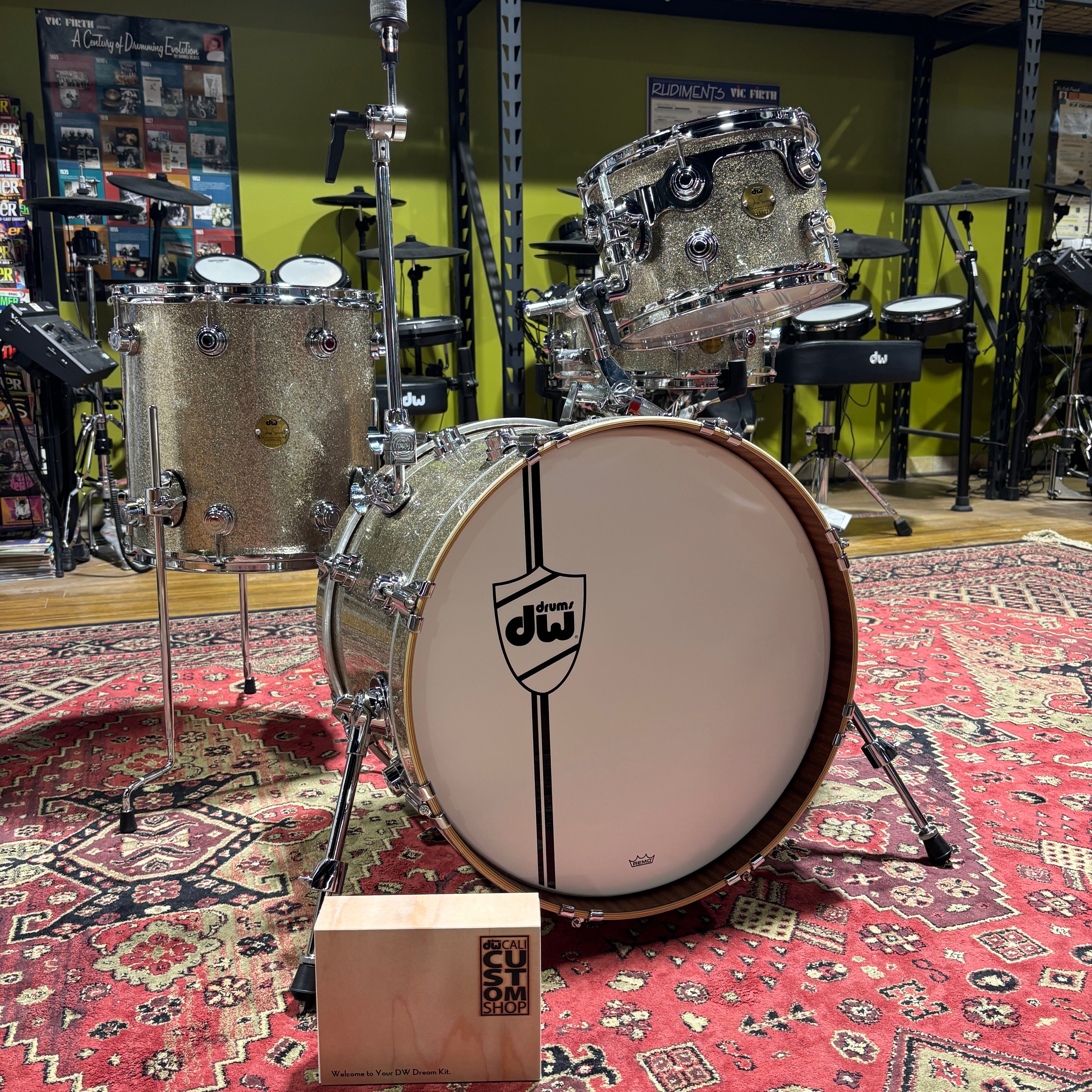 DW Kit Jazz Series Mahogany Gum Nickel Sparkle Glass NEW DRUM KIT DW 