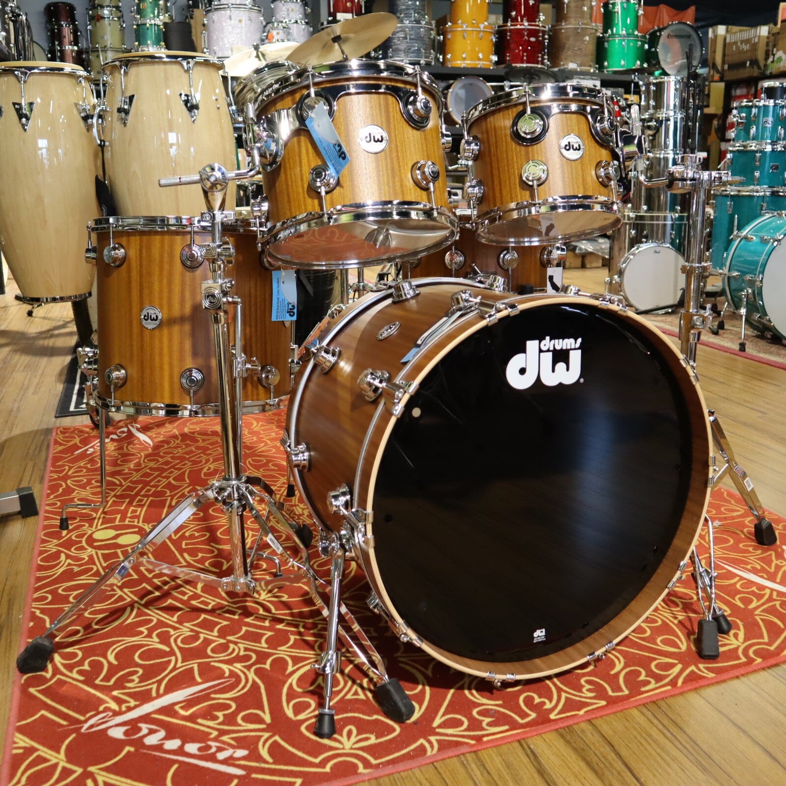 DW Maple Mahogany 4-piece Shell Pack NEW DRUM KIT DW 
