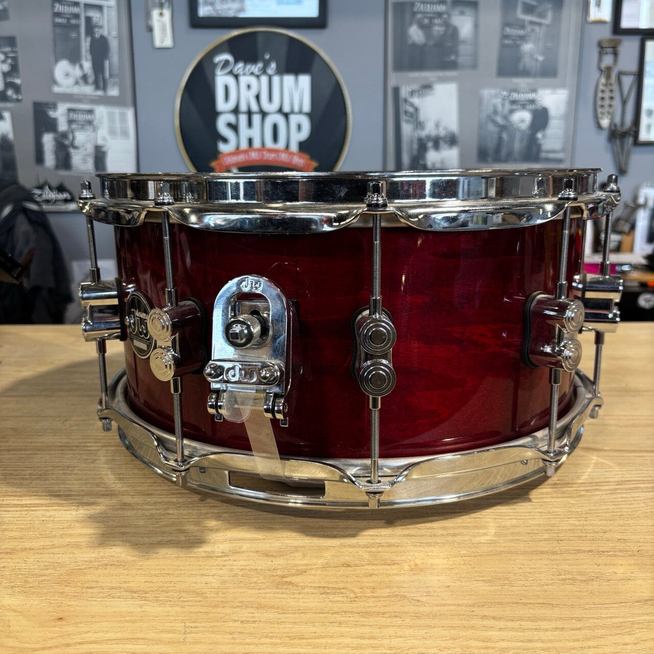 DW Performance Series Snare Cherry Stain 6.5 x 14 (1st Generation) USED SNARE DRUMS DW 