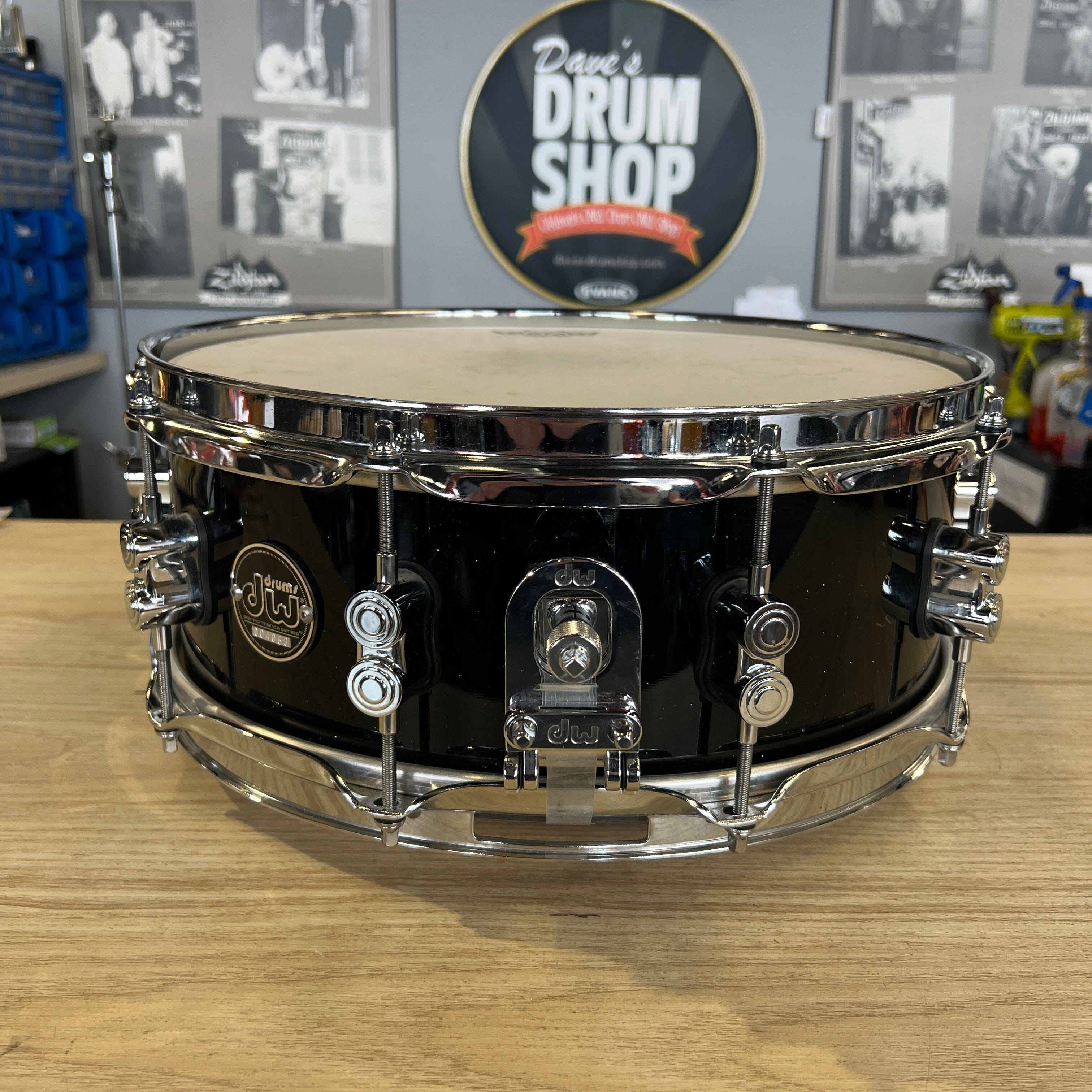 DW Performance Snare Black Mira 5.5 x 14 USED SNARE DRUMS DW 