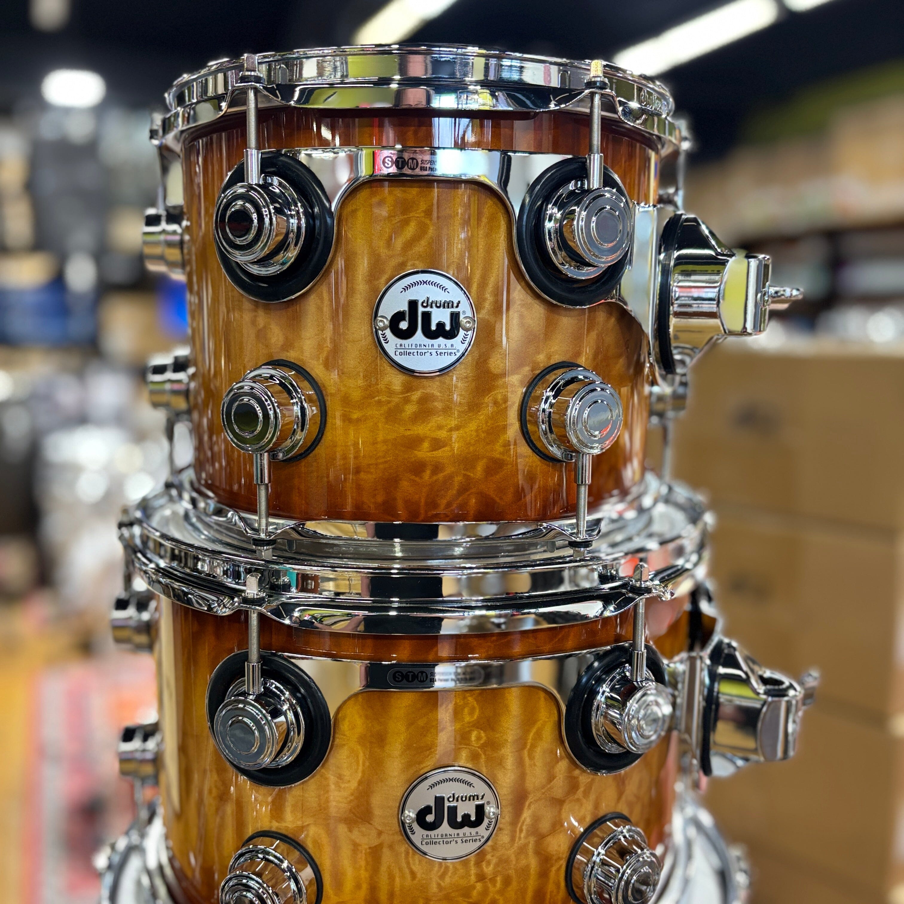 DW Quilted Maple Almond Burst Shell Pack NEW DRUM KIT DW 