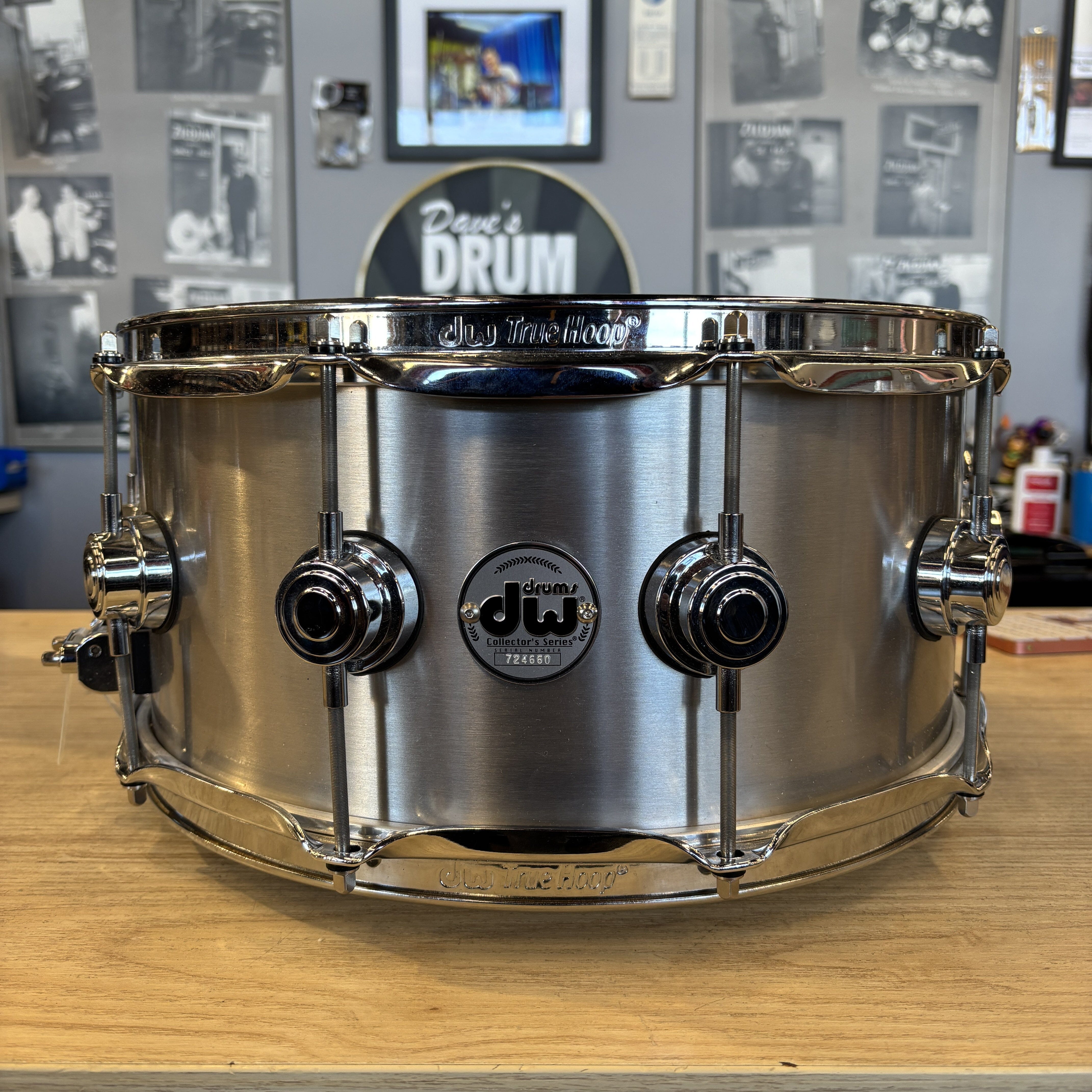 DW Thin Aluminum Snare 6.5x14 USED SNARE DRUMS DW 