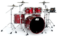Thumbnail for DWe Electronic 5pc Drum set with Cymbals in Black Cherry Metallic Electronic Drums DW 