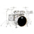 DWe Shell Pack, White Marine Pearl Finish Ply, 5-Piece (DEKTFP05TBWM) DW ELECTRONICS DWe 