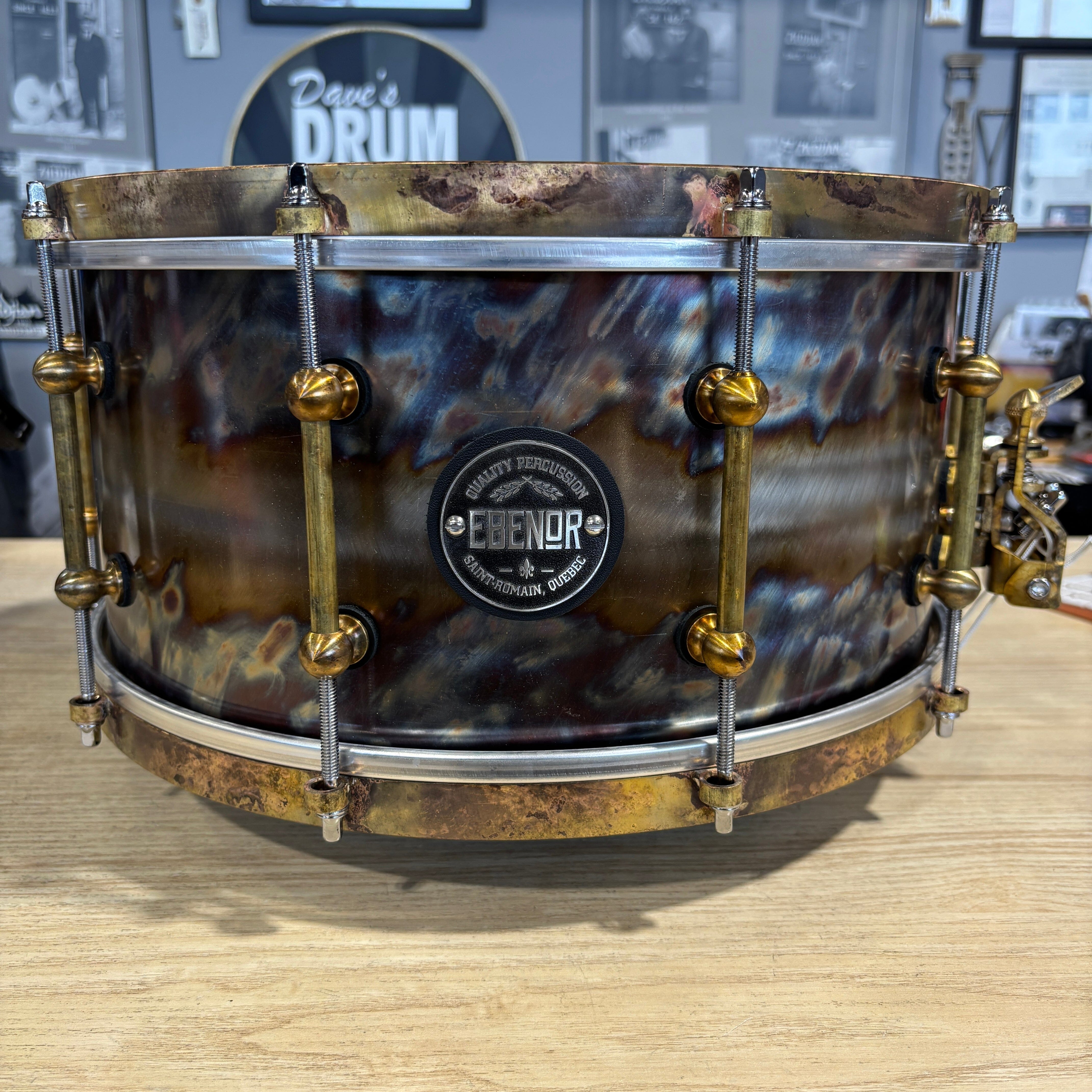 Ebenor 14x7 Bright Evolution Steel Snare NEW SNARE DRUMS Ebenor 