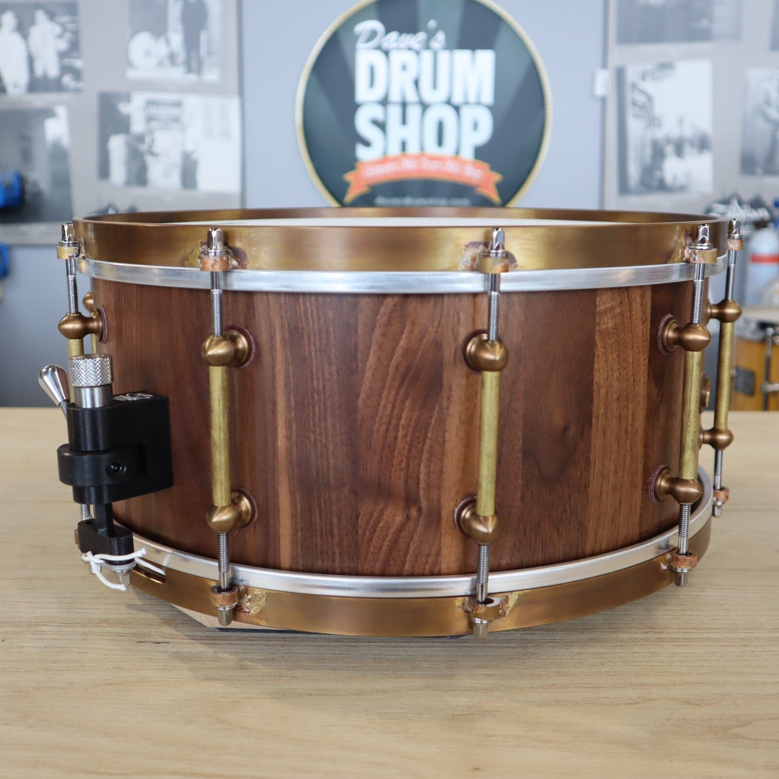 Ebenor Snare Drum in Black Walnut 14 x 6.5 CONSIGNMENT DRUM KIT Ebenor 