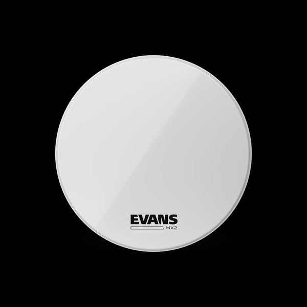 Evans 28" MX2 White Bass Drum Head (BD28MX2W) DRUM SKINS evans 