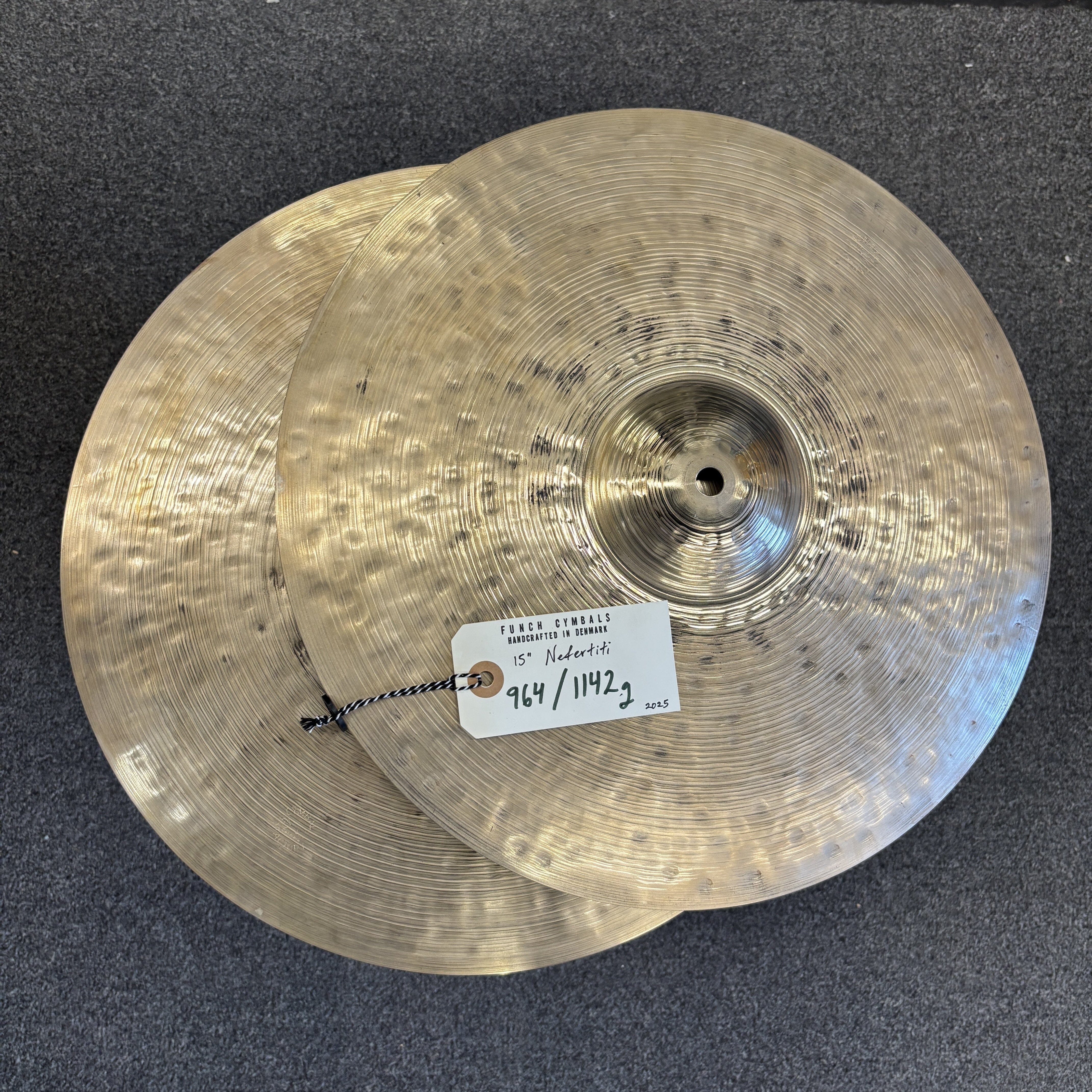 Funch 15" Nefertiti Hi Hats 964/1142gr NEW CYMBALS OTHER Funch 