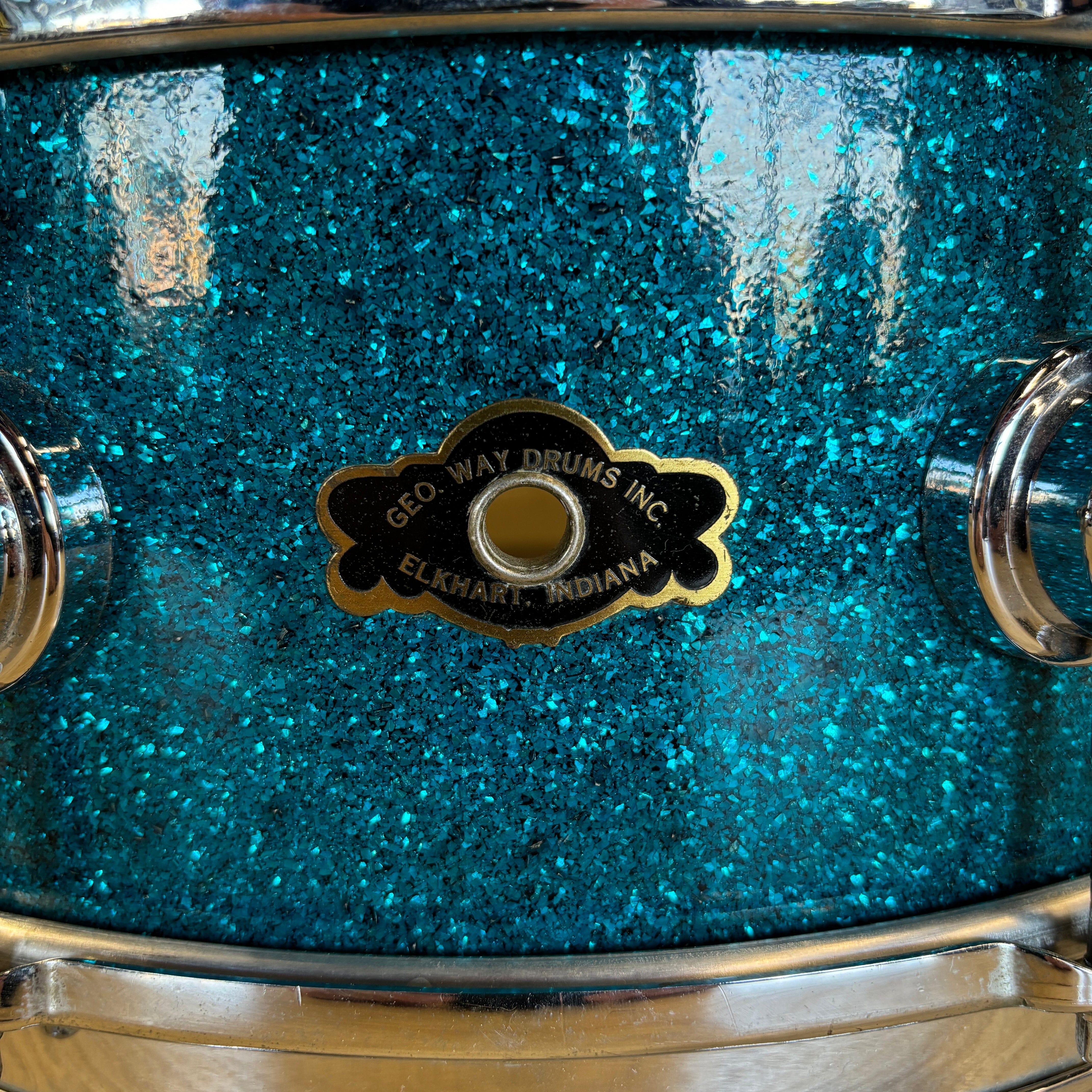 George Way Aristocrat Aqua Sparkle 5.5 x 14 CONSIGNMENT DRUM KIT George Way 