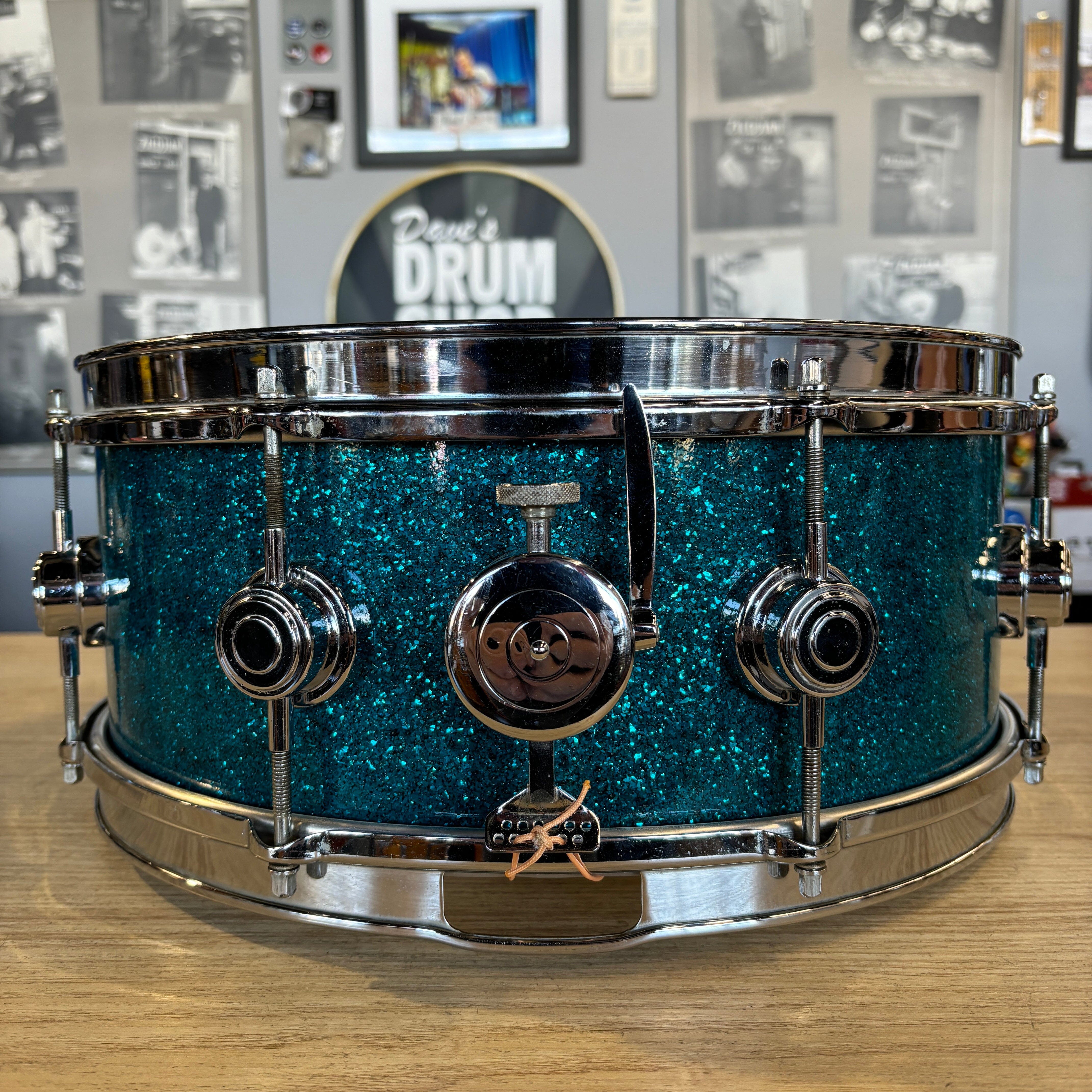 George Way Aristocrat Aqua Sparkle 5.5 x 14 CONSIGNMENT DRUM KIT George Way 