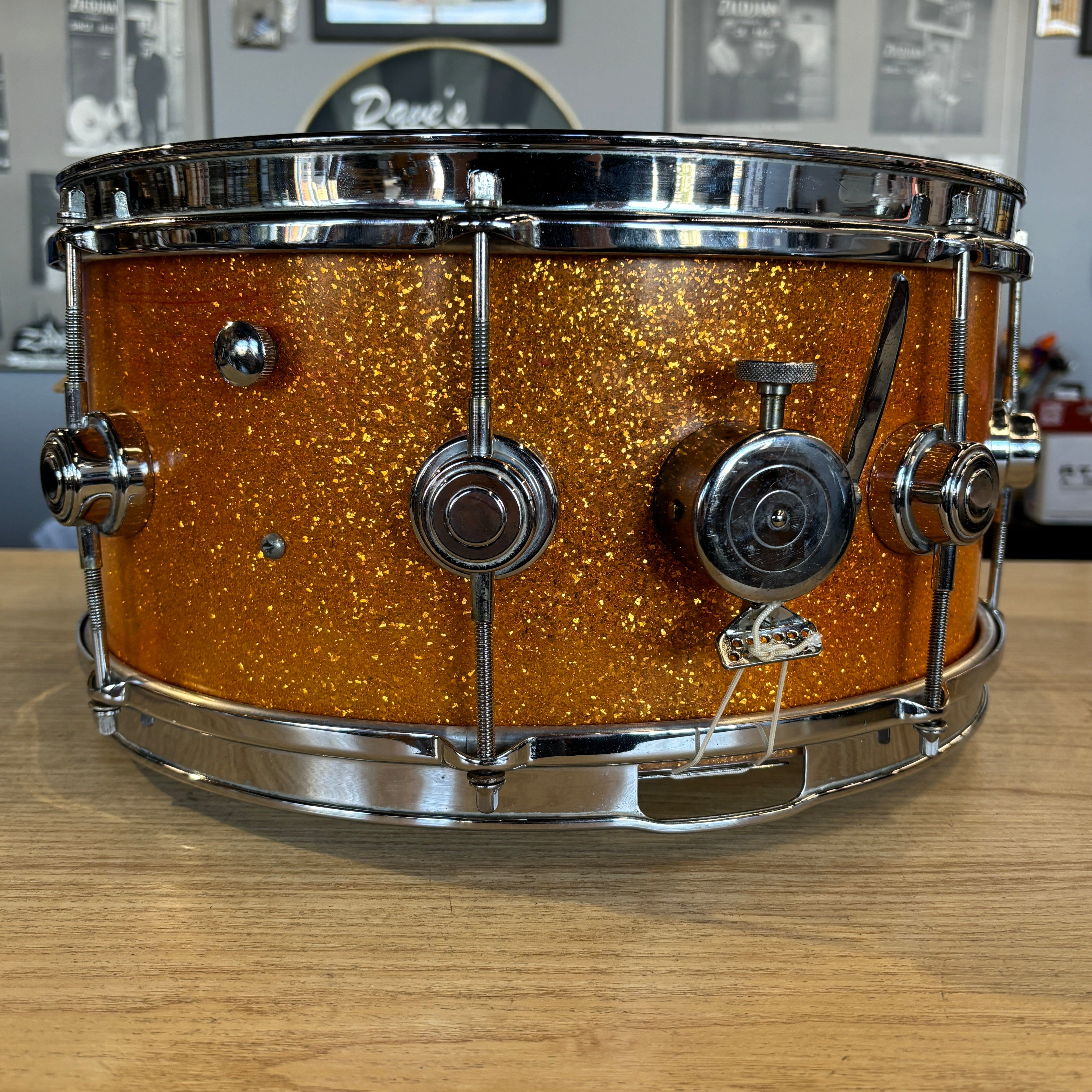 George Way Aritocrat Gold Sparkle 6.5 x 14 CONSIGNMENT DRUM KIT George Way 