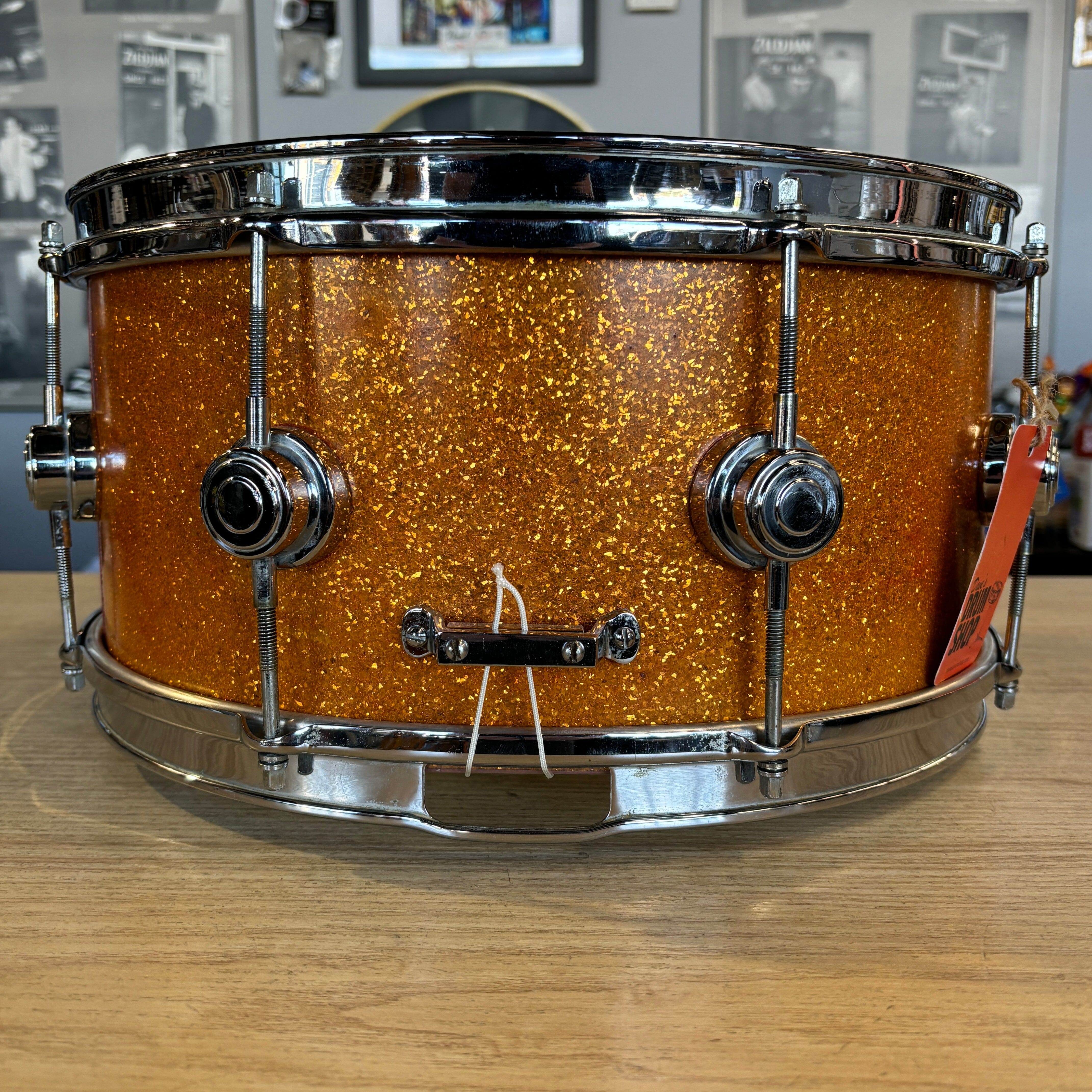 George Way Aritocrat Gold Sparkle 6.5 x 14 CONSIGNMENT DRUM KIT George Way 