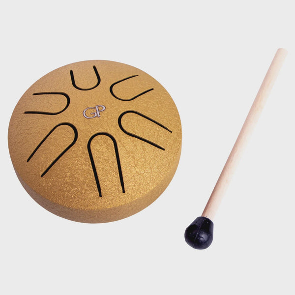 Granite Percussion 3'' 6-Note Tongue Drum, Gold (GP-TD3G) NEW PERCUSSION Granite Percussion 
