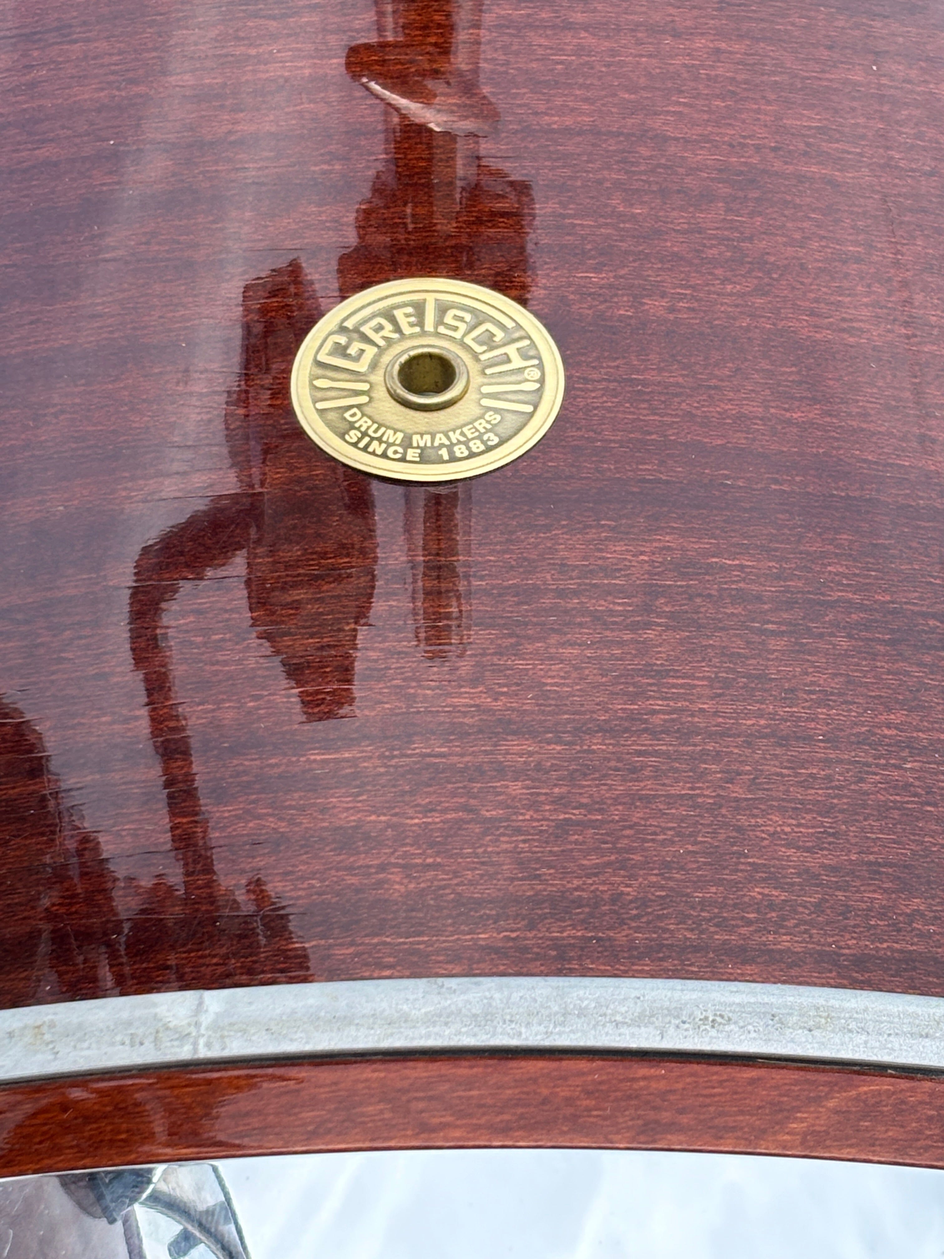 Gretsch 135th Anniversary Broadkaster Limited Edition shell pack in Classic Ribbon Mahogany 6.5x14 snare and COA GRETSCH 