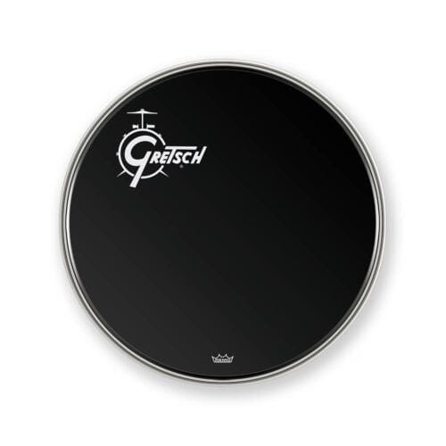 Gretsch 22" Gretsch Offset Logo Bass Drum Head, Ebony (GRDHEB22O) GRETSCH 
