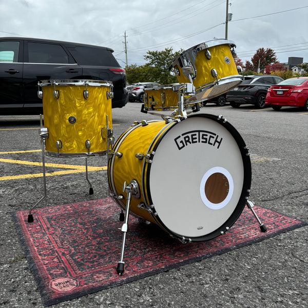 Gretsch Catalina Club Yellow Satin Flame USED DRUM KIT GRETSCH 