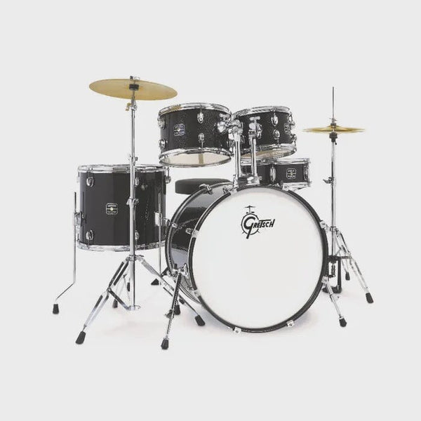 Gretsch Renegade Series 5-Piece Complete Drum Set w/ Hardware and Cymbals, Black Mist (RGE625BM) NEW DRUM KIT GRETSCH 
