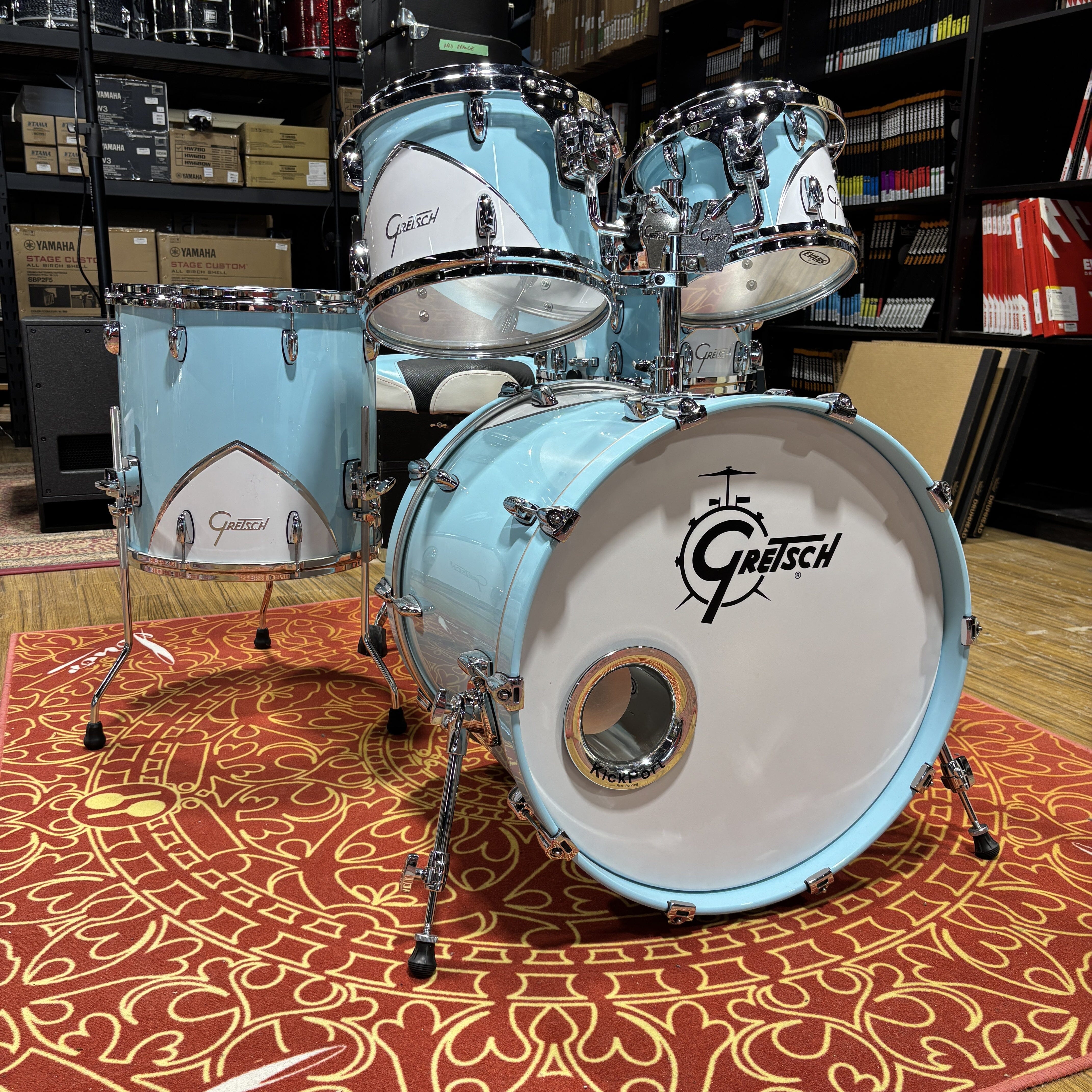 Gretsch Renown 57 Motor City Blue w/Throne USED DRUM KIT GRETSCH 