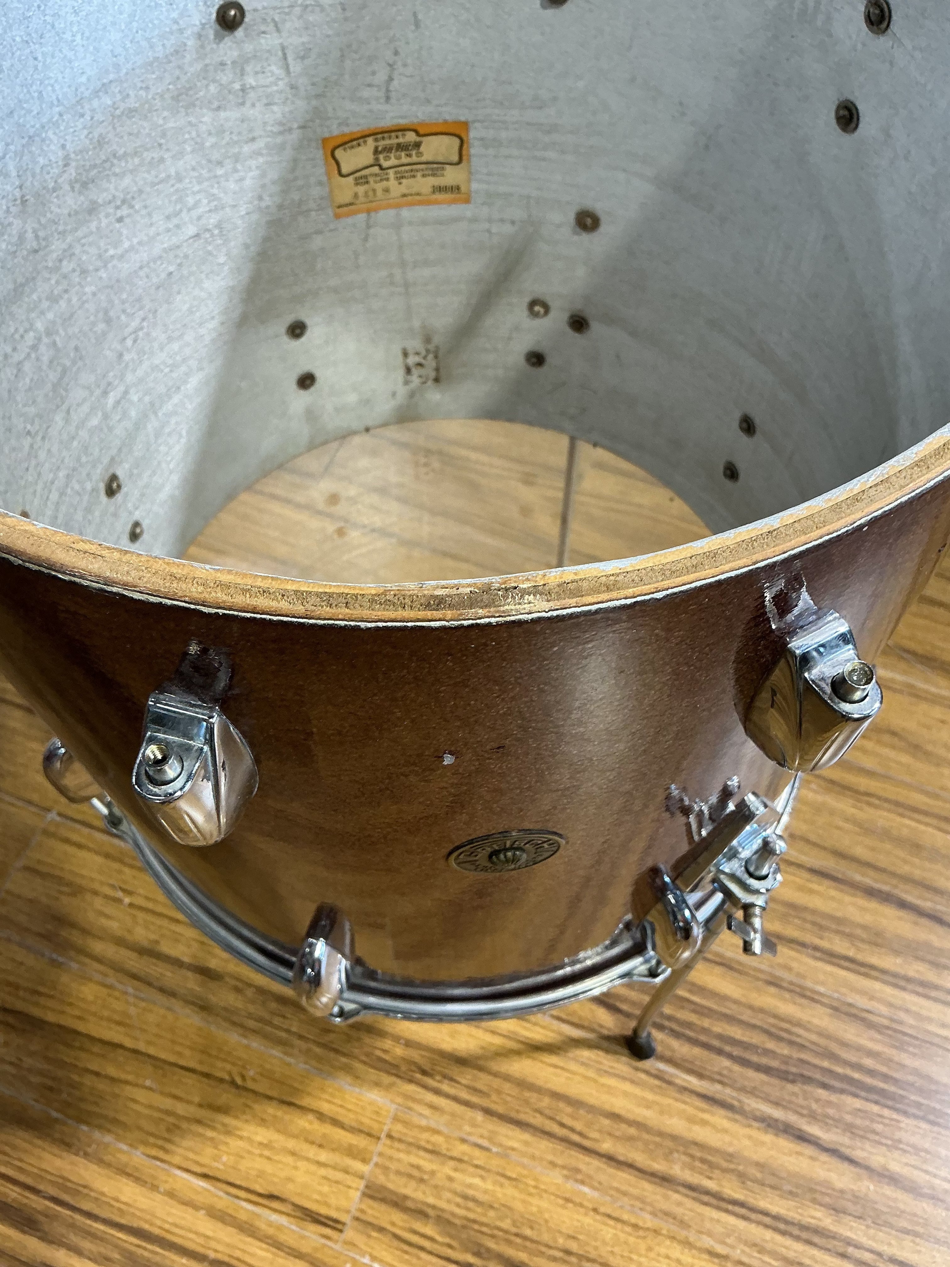 Gretsch Round Badge 16" Floor Tom Burgundy USED DRUM KIT GRETSCH 