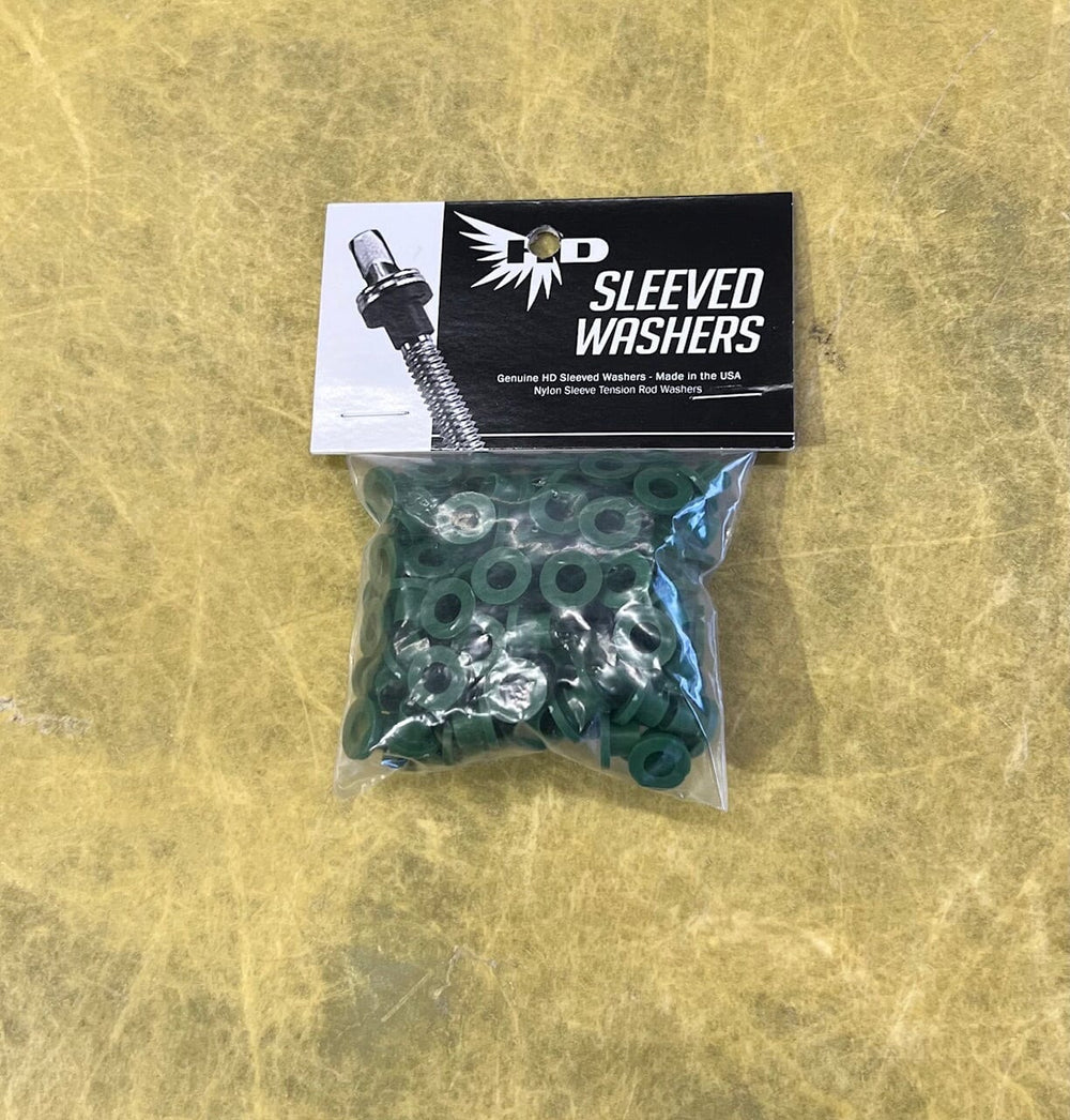 Hendrix Sleeved Washers, 100 pack, Hunter Green (HDSW-100-HG) NEW DRUM ACCESSORIES hendrix 