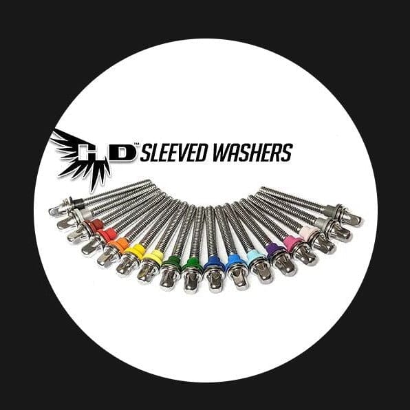 Hendrix Sleeved Washers, 100 pack, Light Grey (HDSW-100-LG) NEW DRUM ACCESSORIES hendrix 