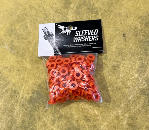 Hendrix Sleeved Washers, 100 pack, Orange (HDSW-100-OR) NEW DRUM ACCESSORIES hendrix 
