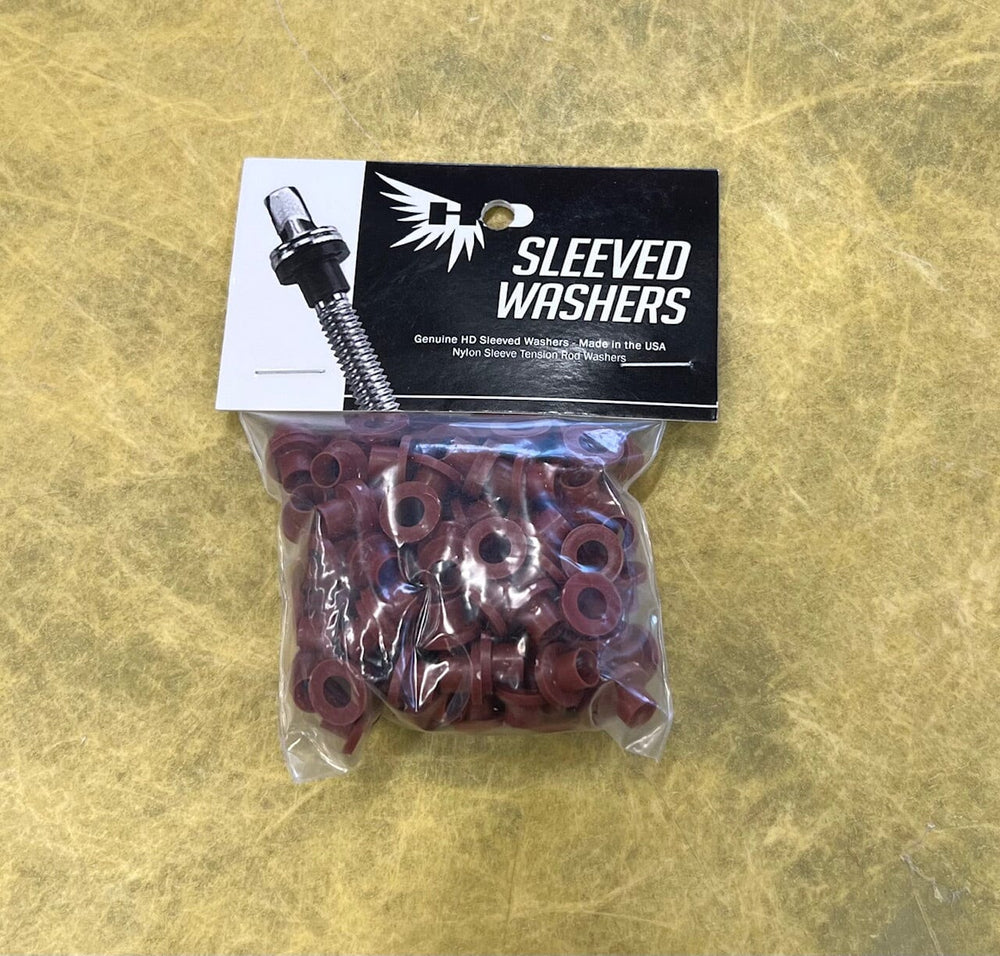 Hendrix Sleeved Washers, 100 pack, Ox Blood (HDSW-100-OB) NEW DRUM ACCESSORIES hendrix 