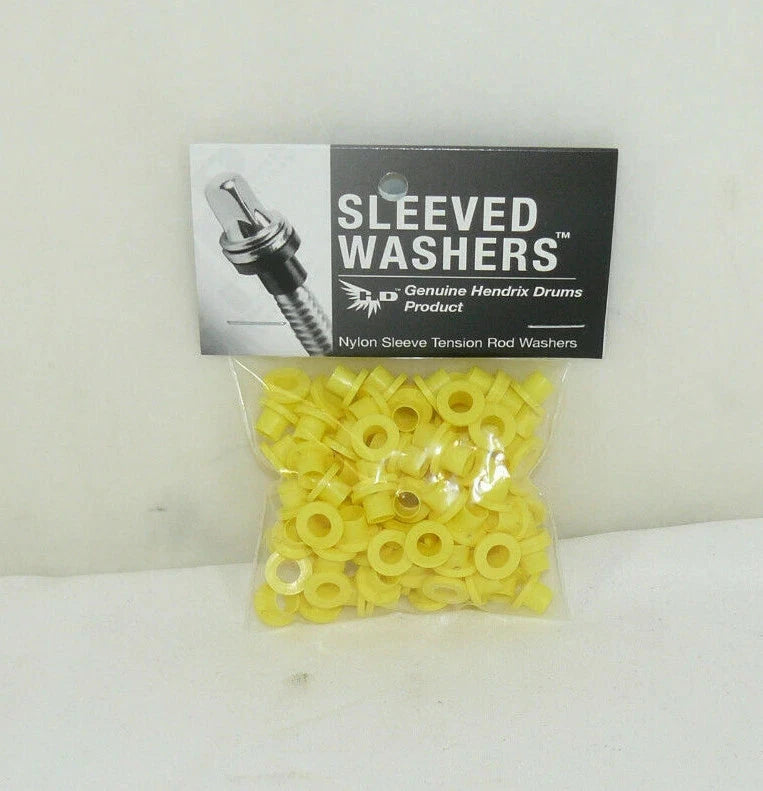Hendrix Sleeved Washers, 100 pack, Yellow (HDSW-100-YW) NEW DRUM ACCESSORIES hendrix 