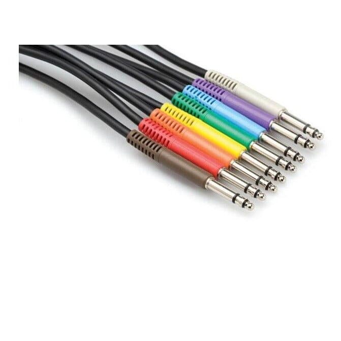 Hosa Balanced Patch Cables, TT TRS to Same, 1 Ft., 8 Pc (TTS-830) NEW PA and Rec HOSA 