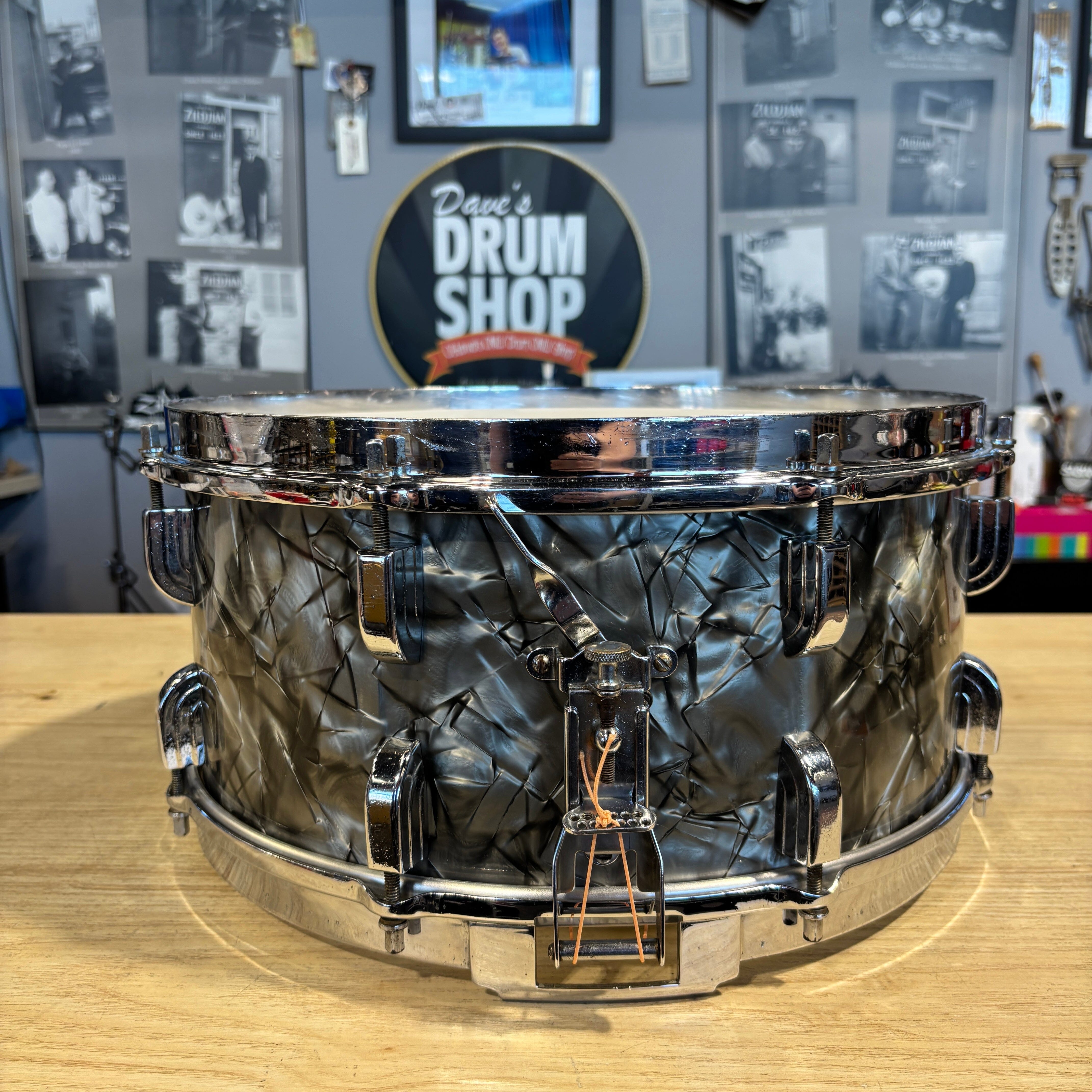 Leedy Ludwig Broadway Snare No 400 6.5x14 Black Diamond Pearl USED SNARE DRUMS Leedy Ludwig 