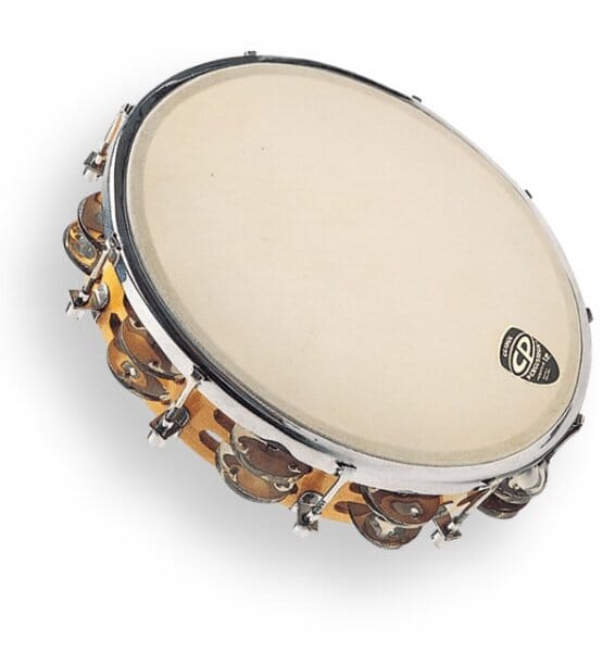 LP CP 10" Tambourine, Tunable, Wood, Double Row (CP391) tambourines LP 