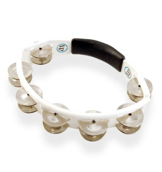 LP Cyclops Handheld Tambourine, White w/Steel Jingles (LP152) NEW PERCUSSION LP 