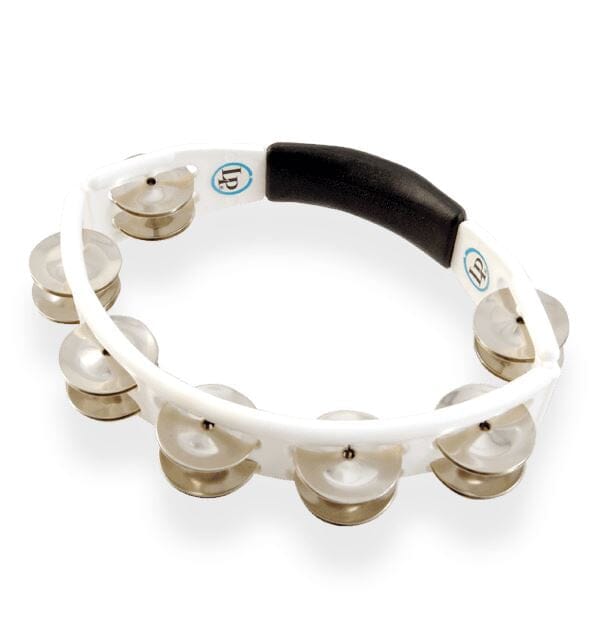 LP Cyclops Handheld Tambourine, White w/Steel Jingles (LP152) NEW PERCUSSION LP 