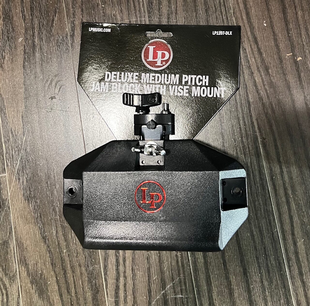 LP Deluxe Jam Block w/ Vise Mount, Medium Pitch (LP1207-DLX) NEW PERCUSSION LP 