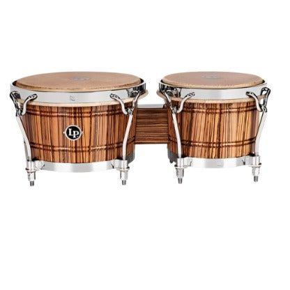 LP Limited-edition 60th-anniversary John "Dandy" Rodriguez Bongo Set, Zebrawood (LP201A-JR60) Bongos LP 