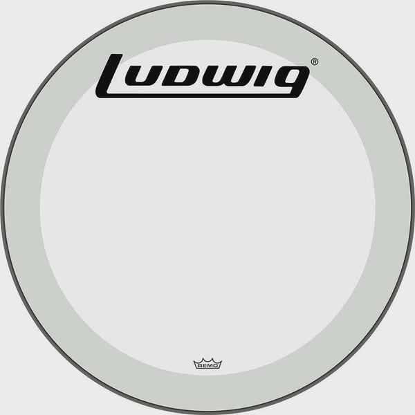 Ludwig 26" Clear Bass Drum Resonant Head w/ Block Logo (LW1326P3CLRB) DRUM SKINS LUDWIG 
