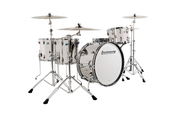 Ludwig 50th Anniversary Limited Stainless Steel 4-piece Shell Pack (L8264LXSSWC) NEW DRUM KIT LUDWIG 
