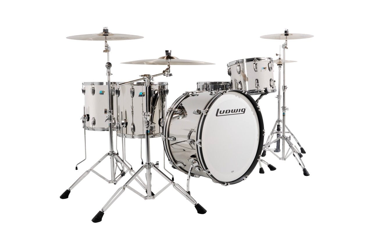 Ludwig 50th Anniversary Limited Stainless Steel 4-piece Shell Pack (L8264LXSSWC) NEW DRUM KIT LUDWIG 