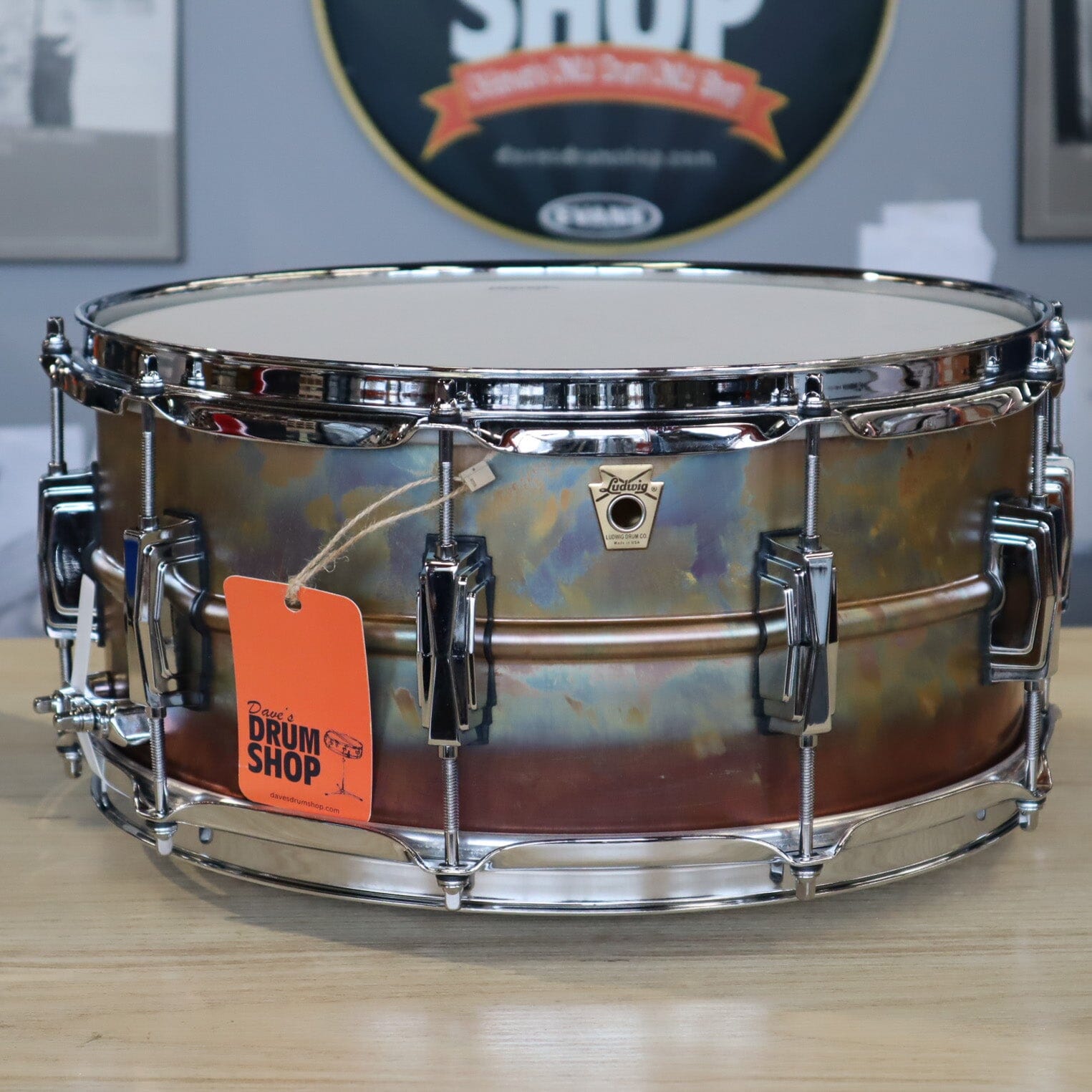 Ludwig 6.5x14" Raw Bronze Phonic Snare Drum w/ Imperial Lugs (LB552R) NEW SNARE DRUMS Ludwig 