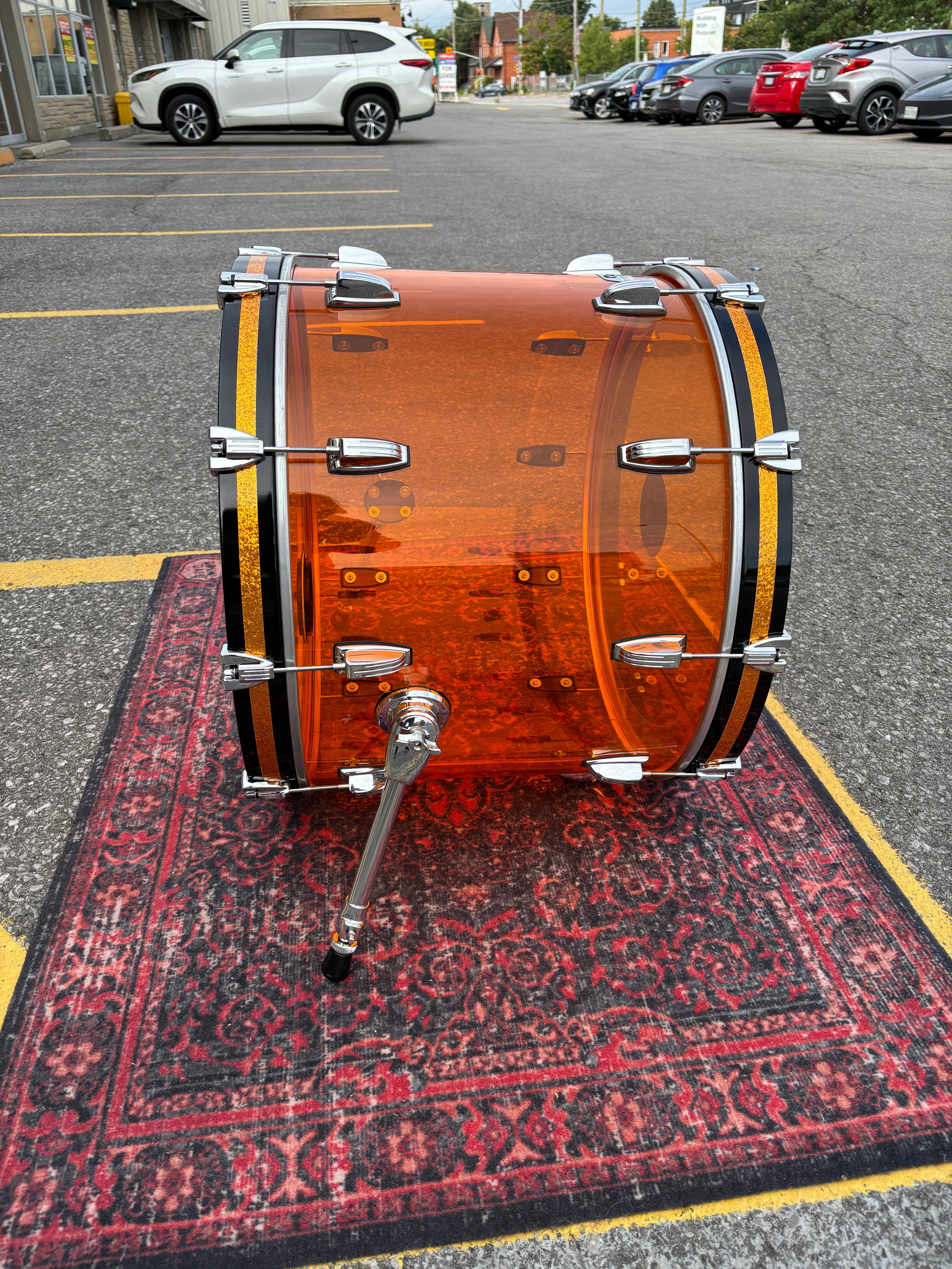 Ludwig Amber Vistalite 22 x 16 CONSIGNMENT DRUM KIT Ludwig 